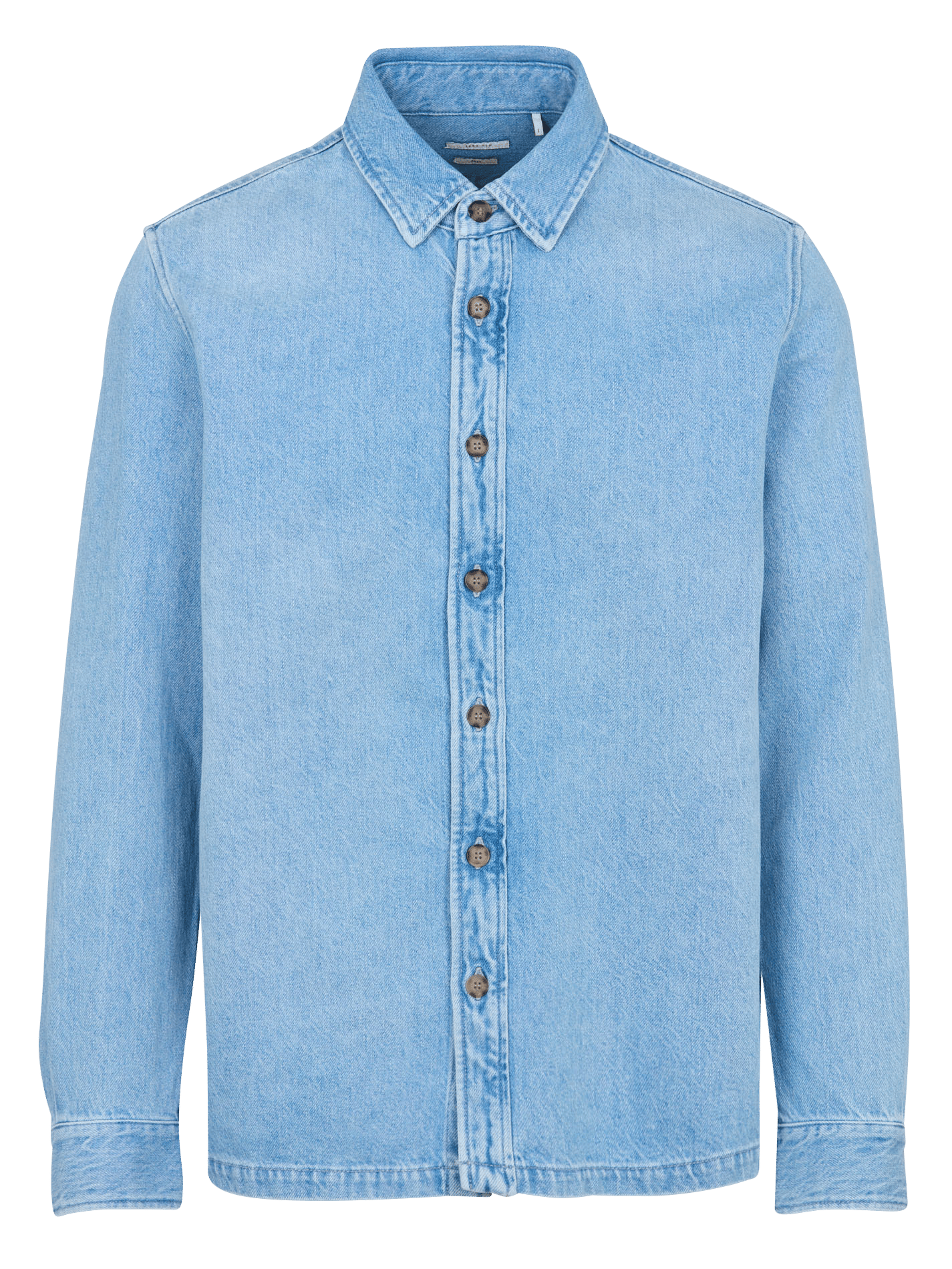 Chemise oversize col classique en coton mélangé IKKS Bleu
