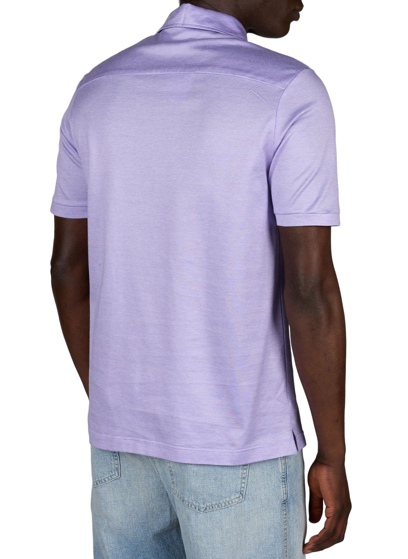 Kurzarm-Poloshirt aus Baumwolle ETON Violett