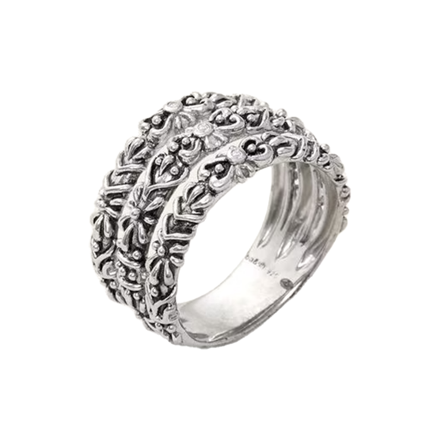Ring with prince zirconium band BA&SH Silver