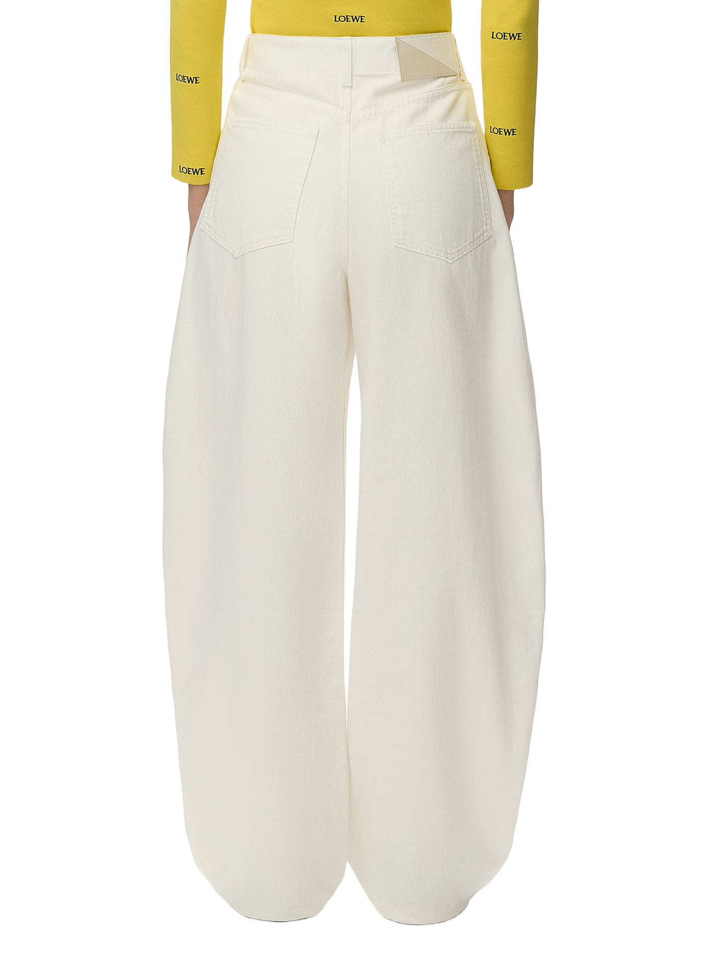 Jean large en denim LOEWE White
