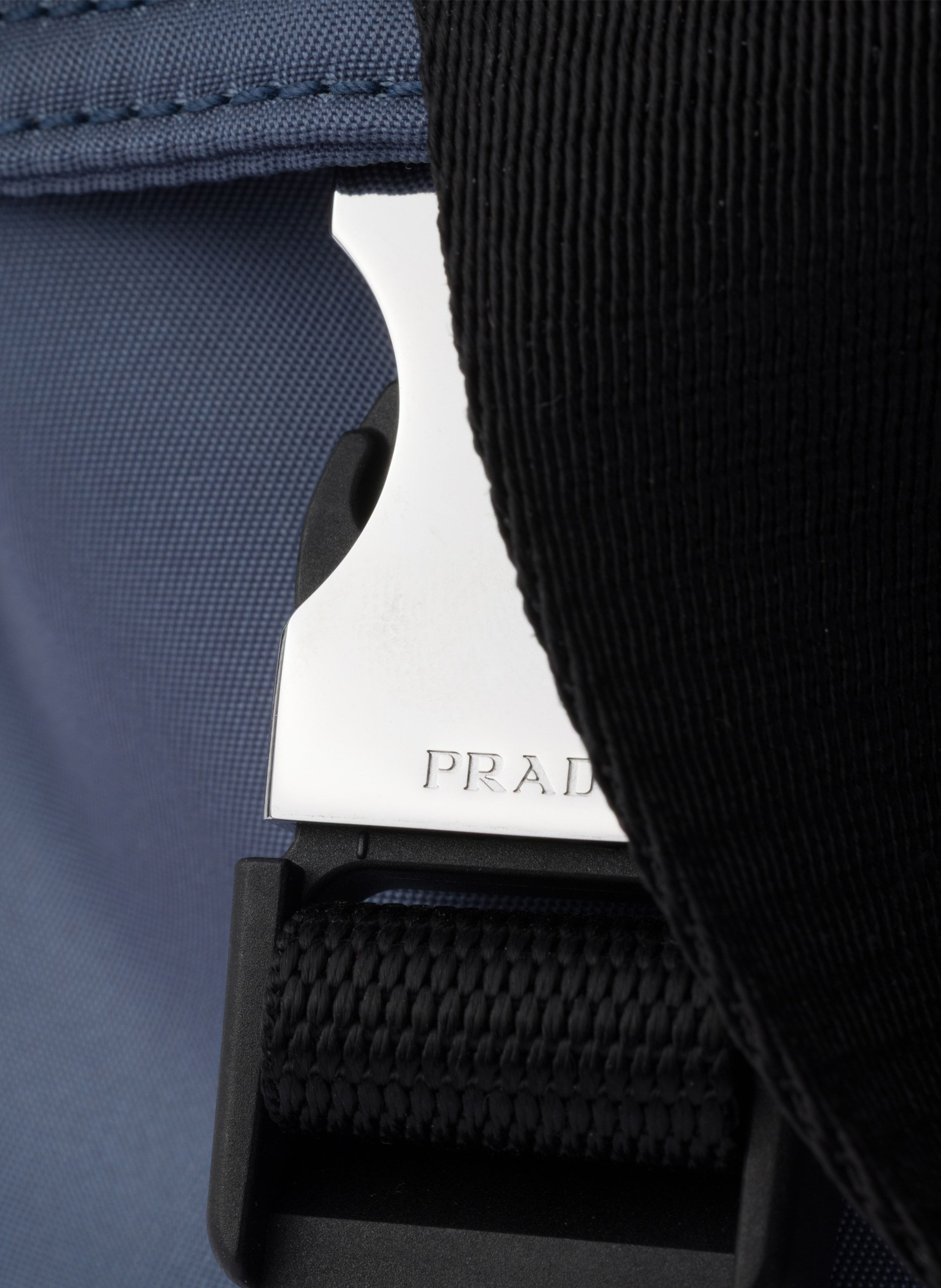 Sac prada explore en re-nylon et cuir PRADA Bleu