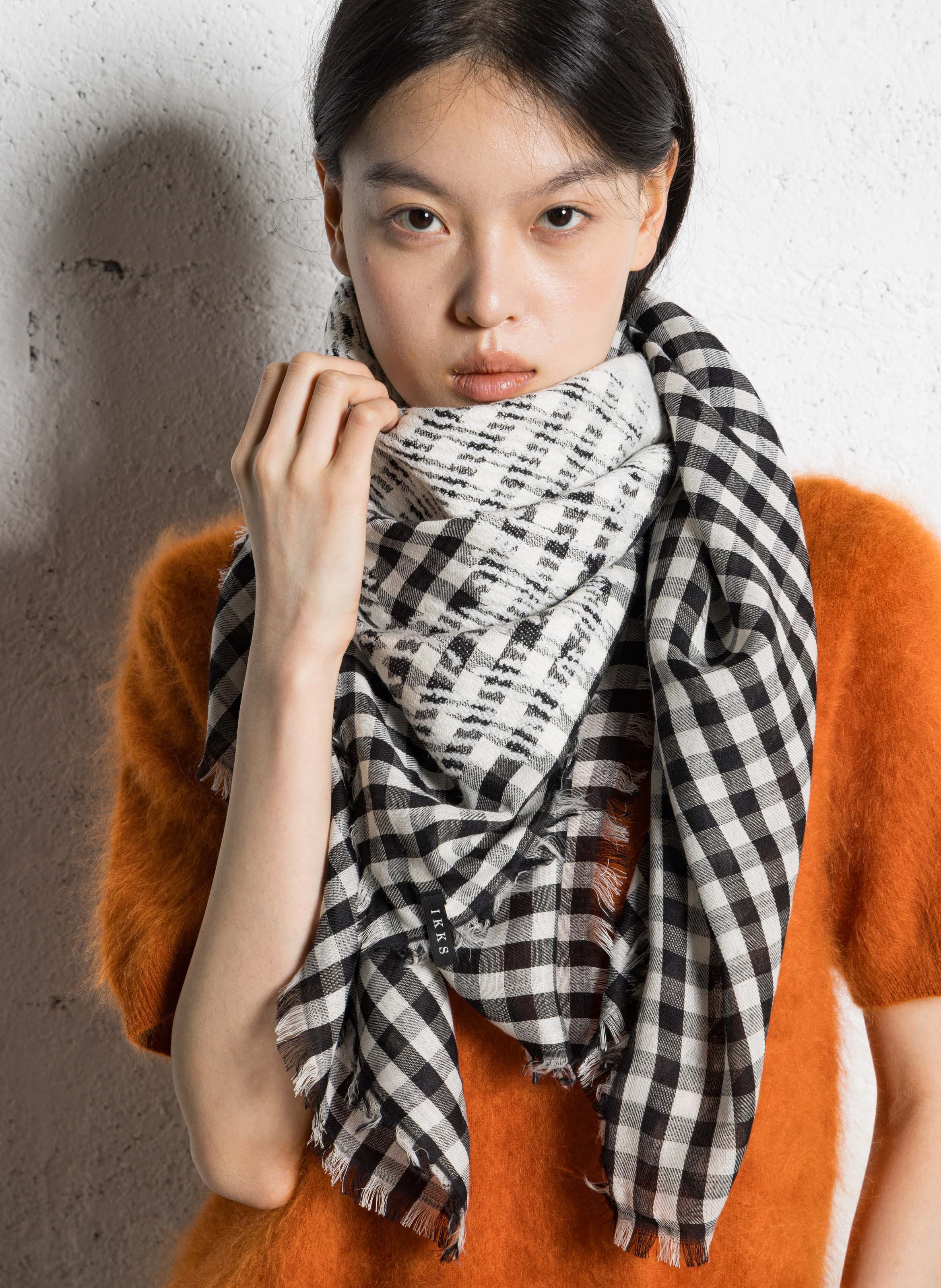 Foulard en coton mélangé IKKS Noir