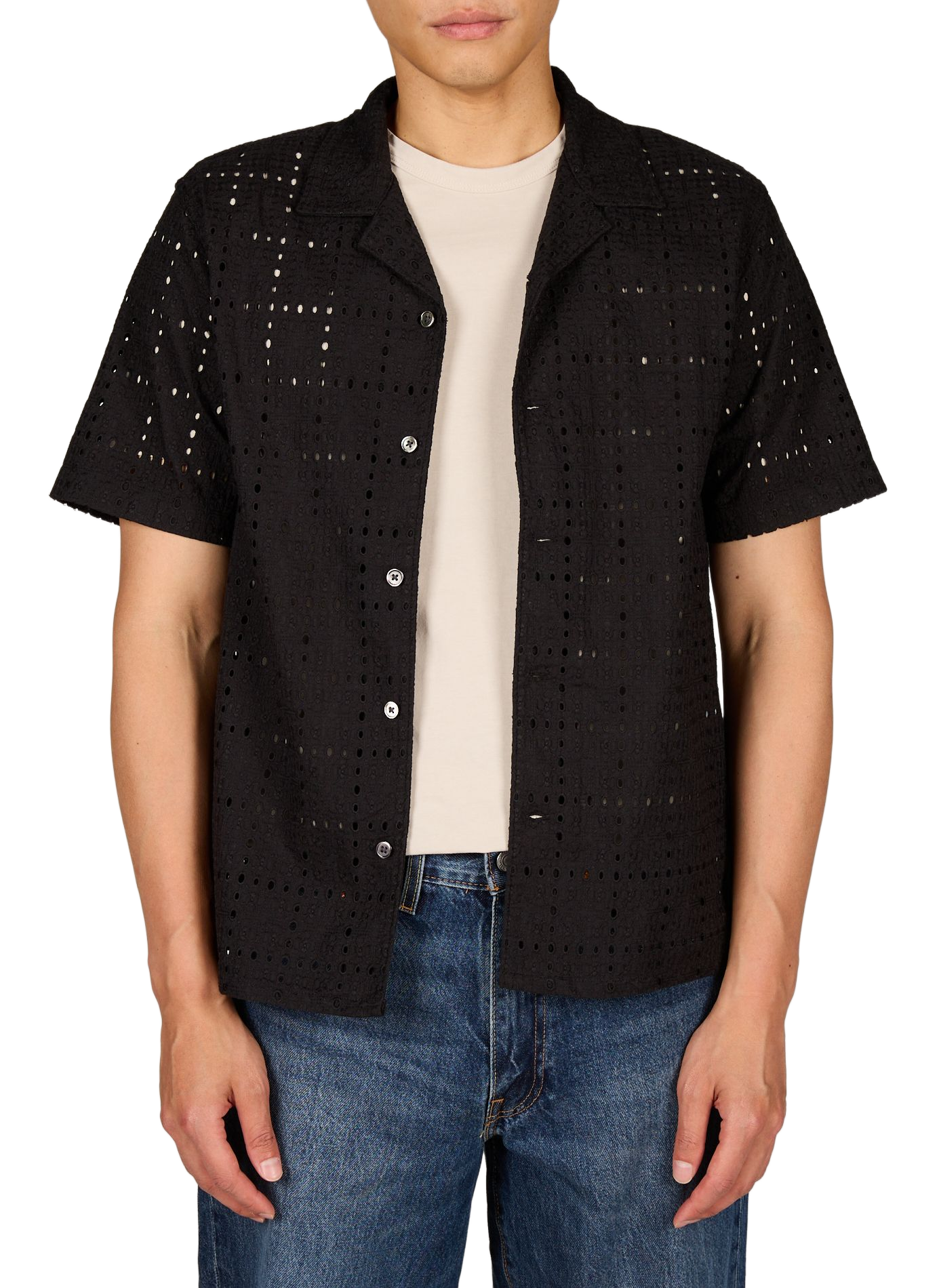 Camisa bordada de algodón LEVI'S Negro