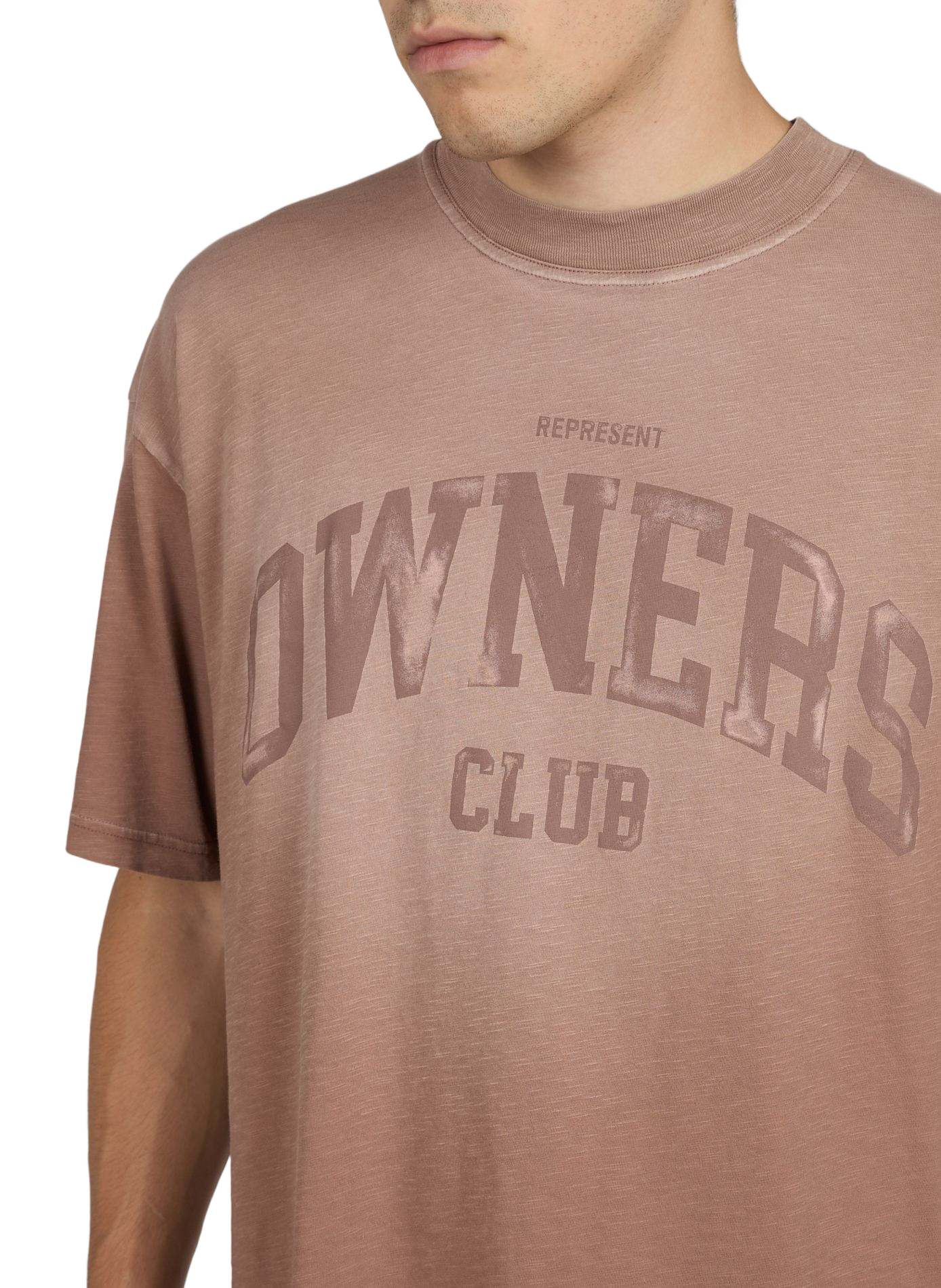 T-shirt col rond en coton REPRESENT Rose