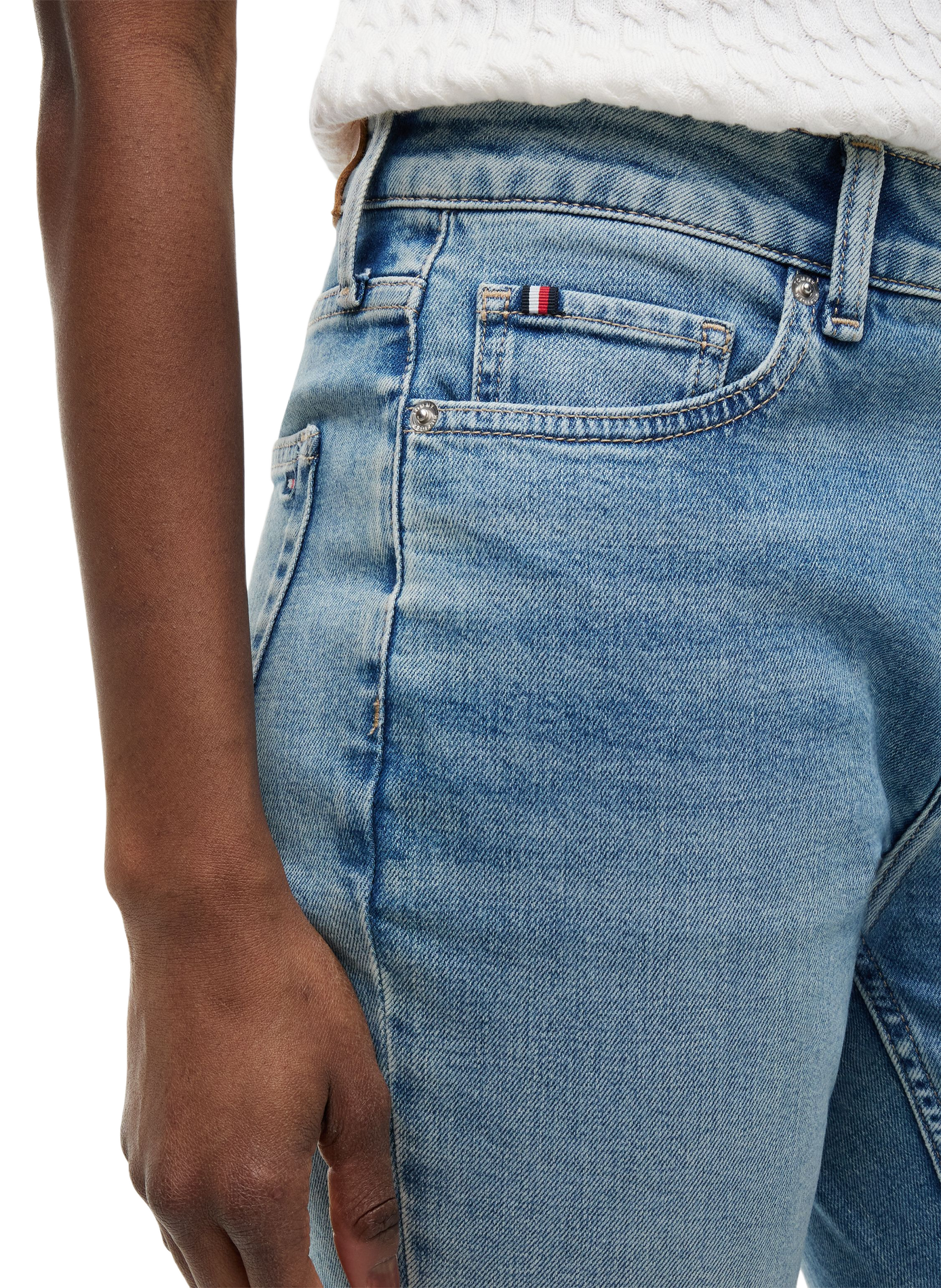 Straight-leg cotton-blend jeans TOMMY HILFIGER Blue