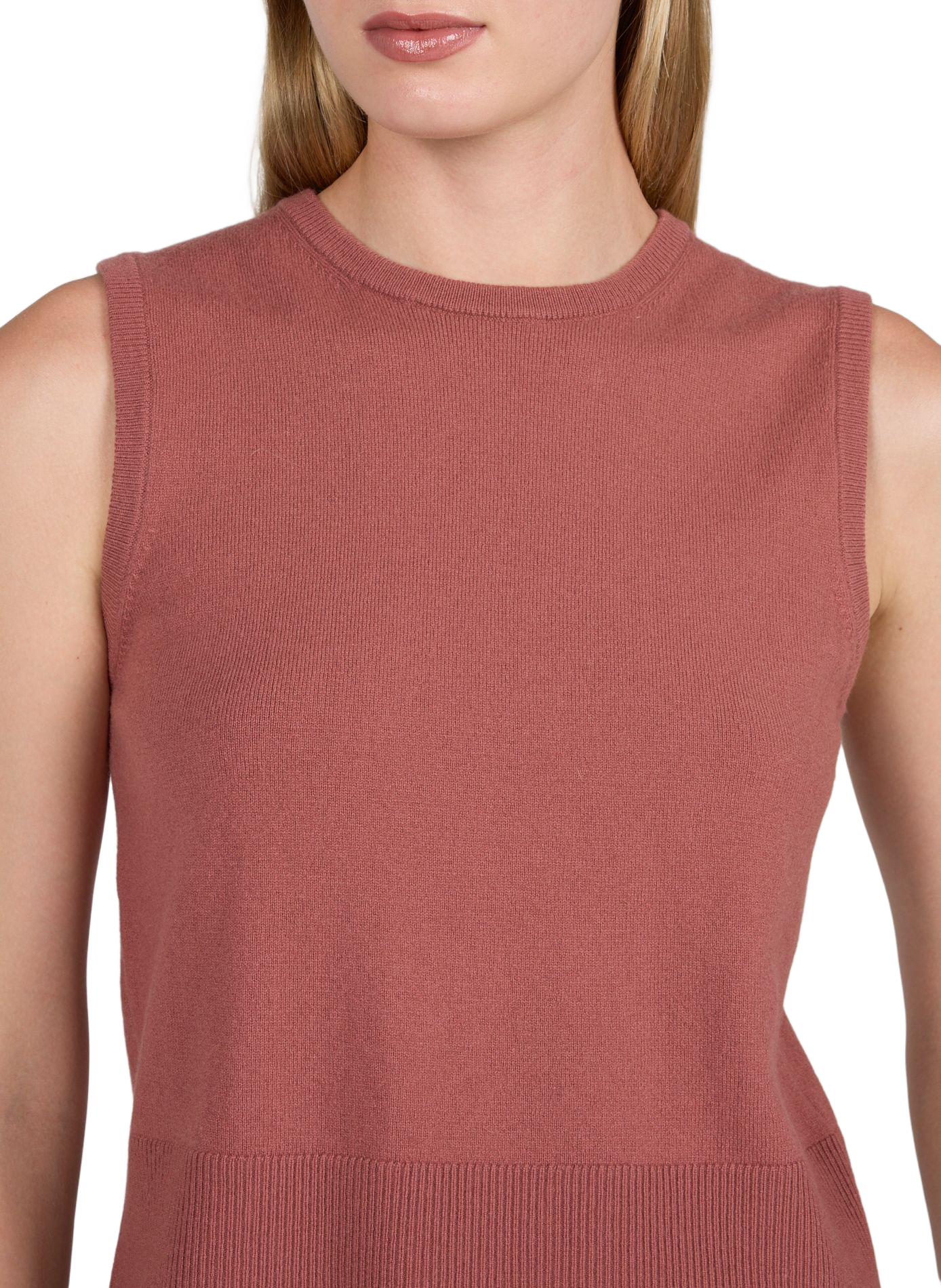 Pull col rond en laine mélangée VINCE Rose