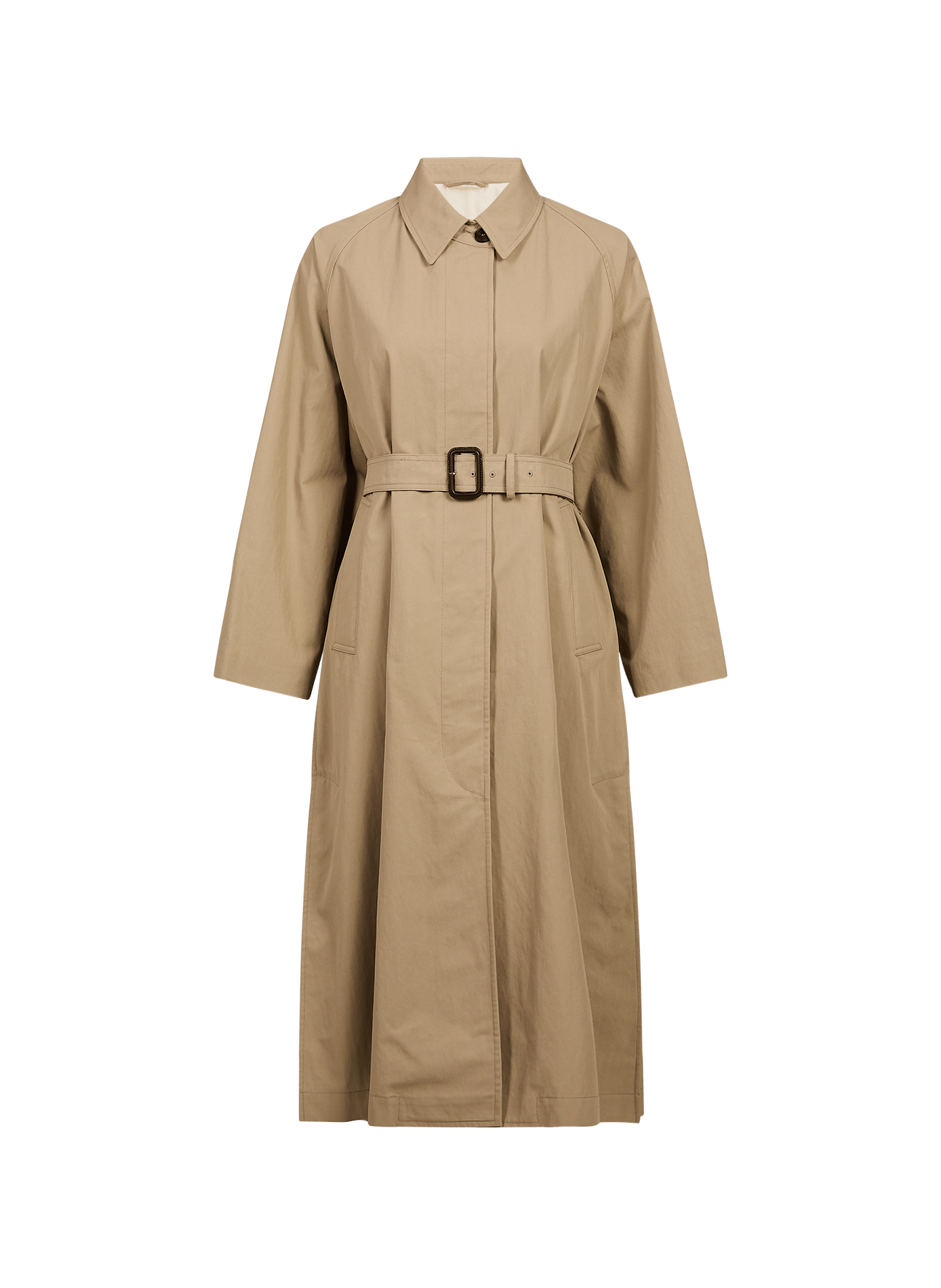 Long belted cotton blend trench coat MAX MARA WEEK END Beige