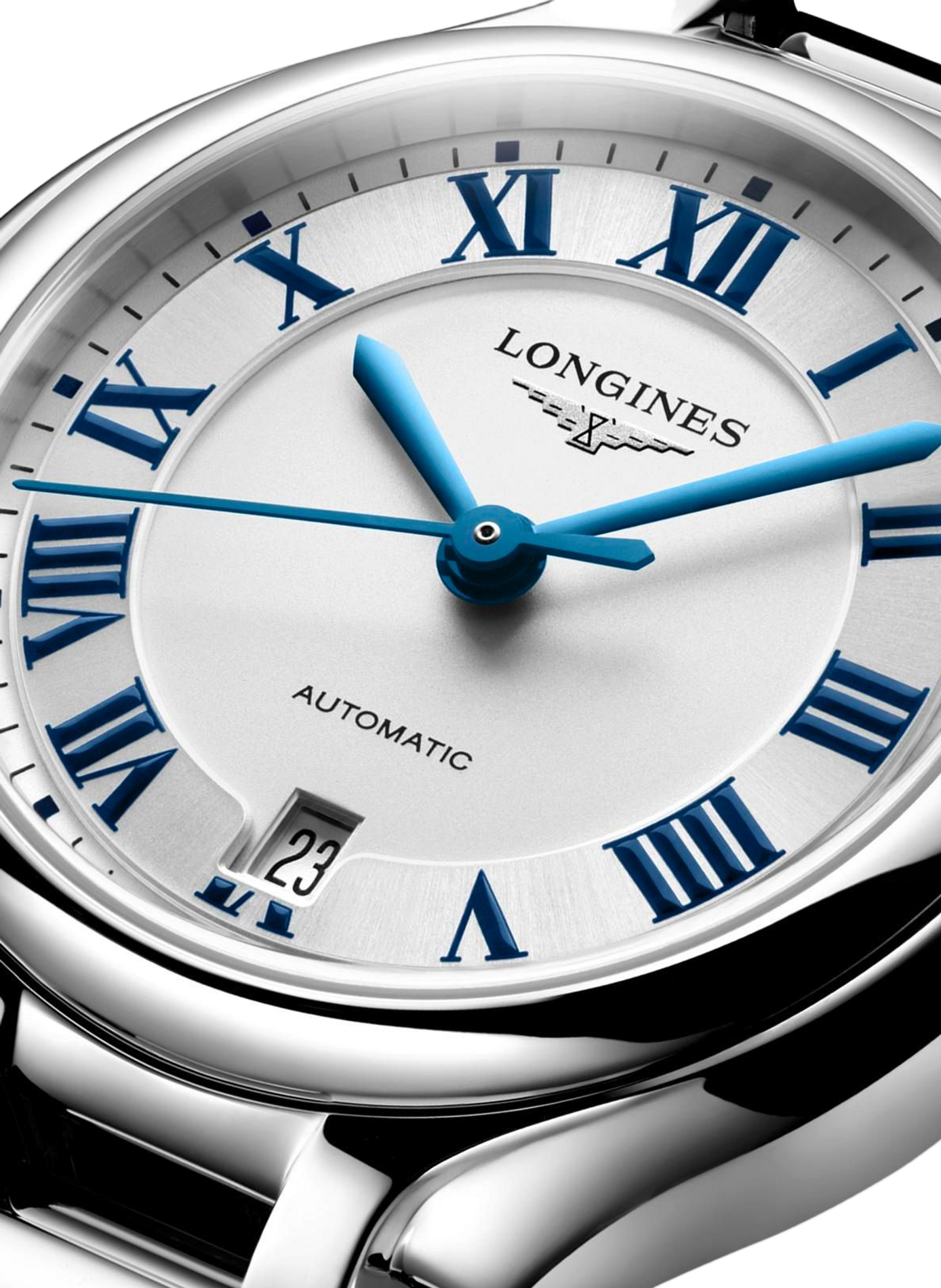Montre automatique Longines PrimaLuna en acier inoxydable LONGINES Blanc