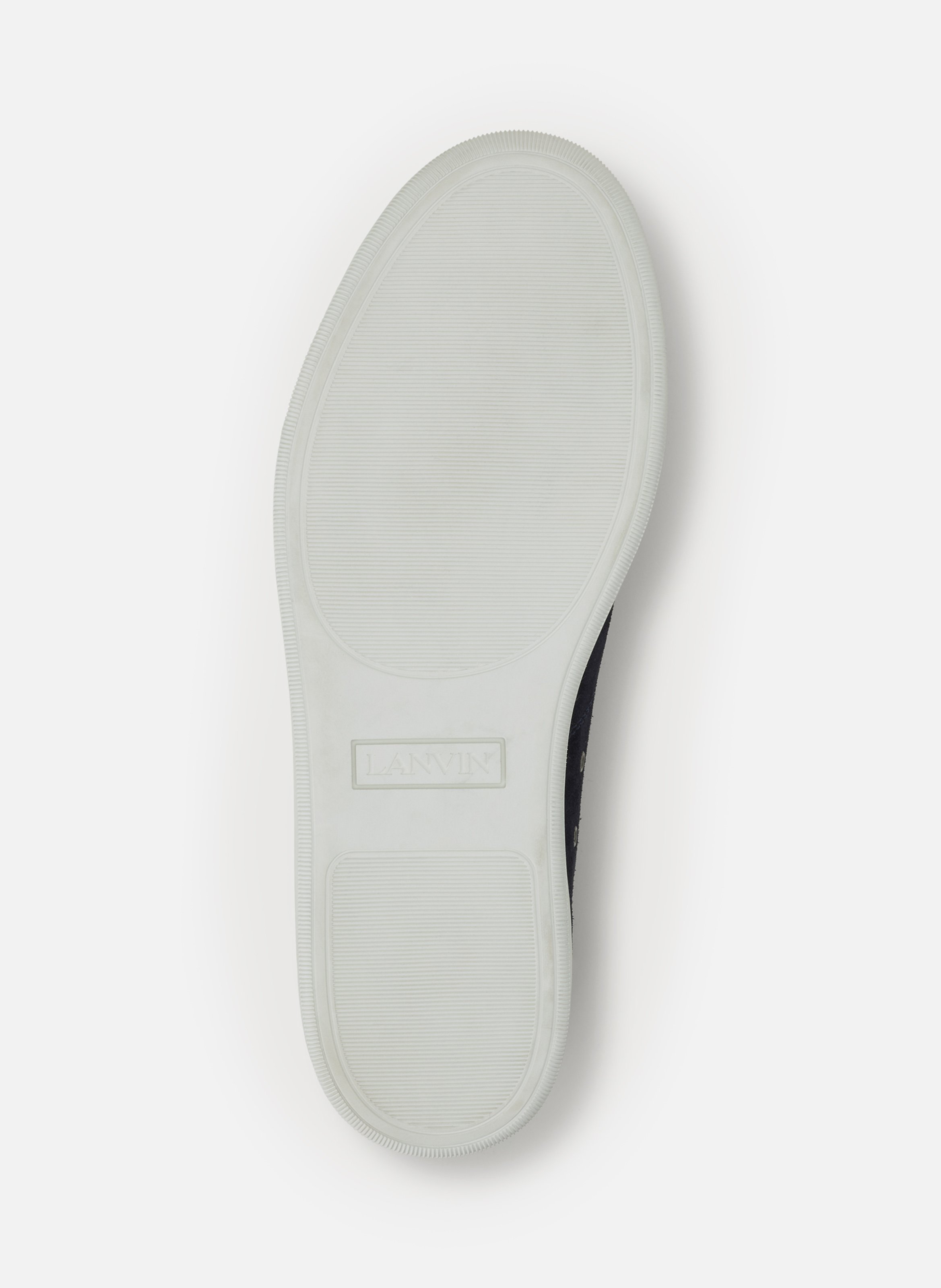 Sneakers dbb1 en suede et cuir vernis LANVIN Bleu