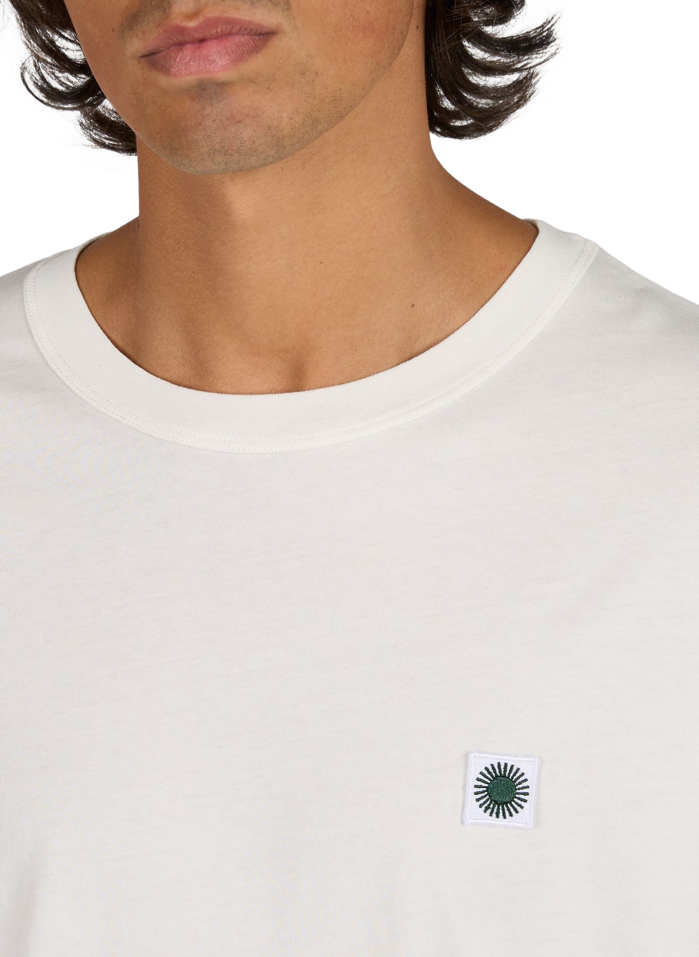 T-shirt met ronde hals en bedrukking THINKING MU Wit