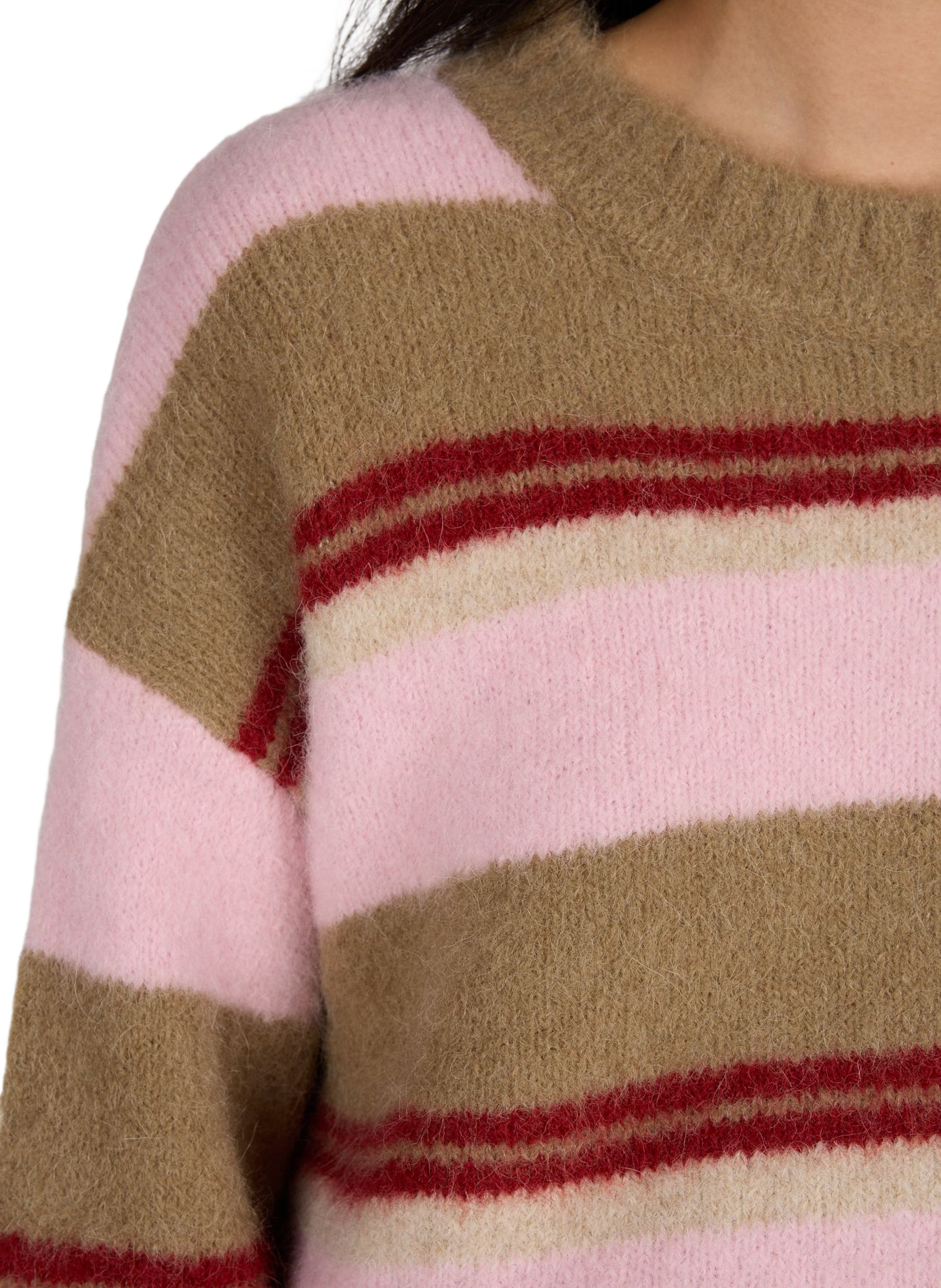 Straight long-sleeved sweater in blended alpaca wool SAMSOE SAMSOE Multicolour