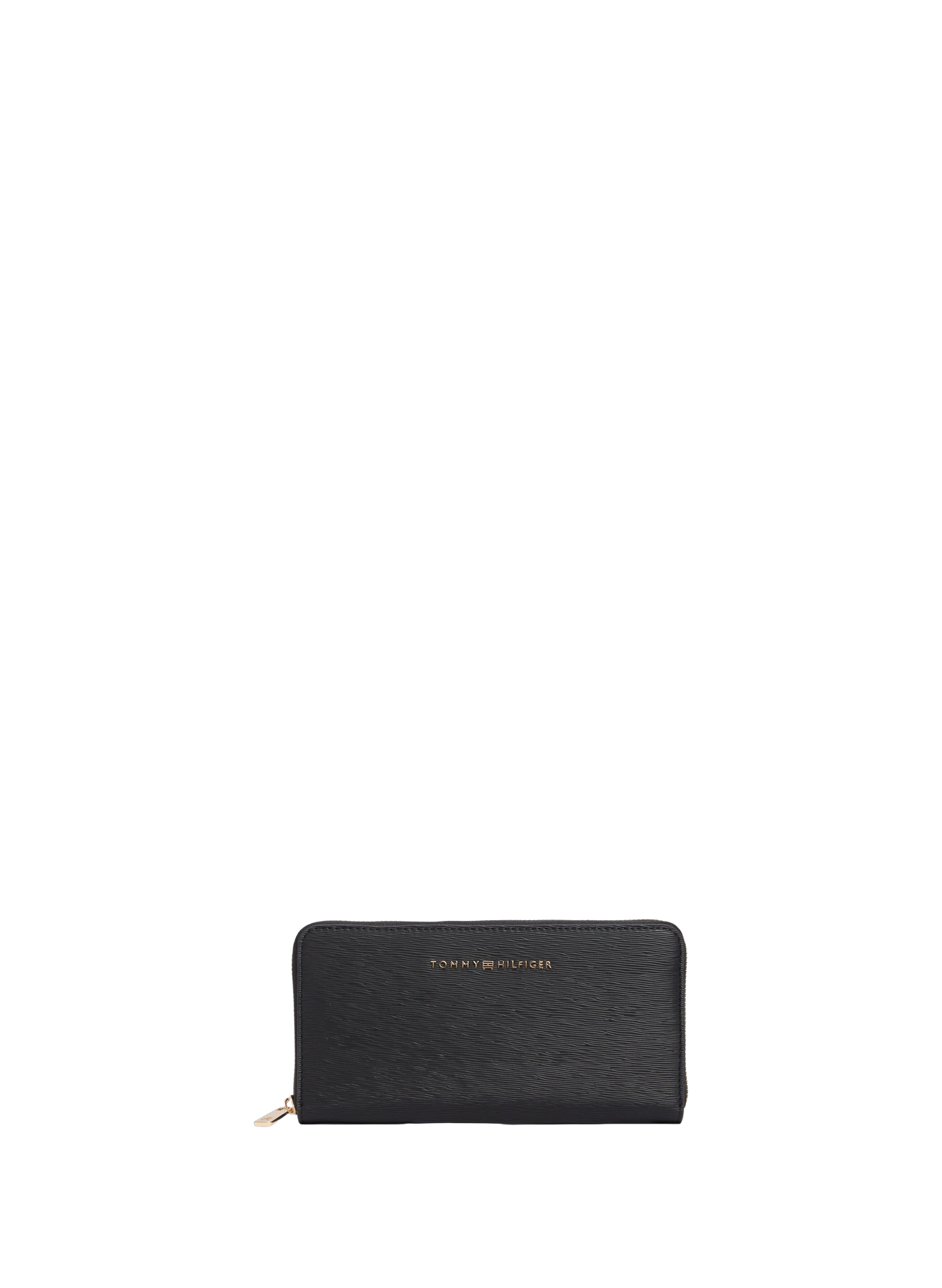 Plain zip-around wallet TOMMY HILFIGER Black