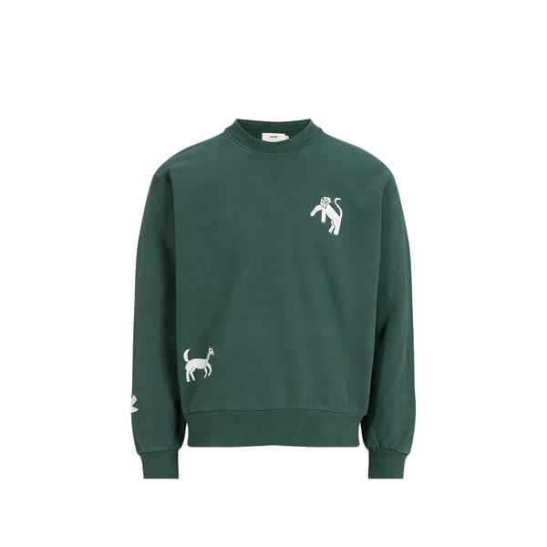 Sweat droit col rond à motifs brodés Sweat droit col rond à motifs brodés