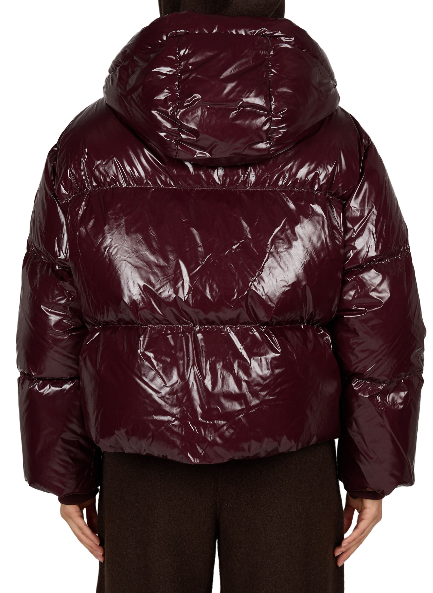 Shiny Lindsaybr trapeze puffer jacket GERTRUDE Red