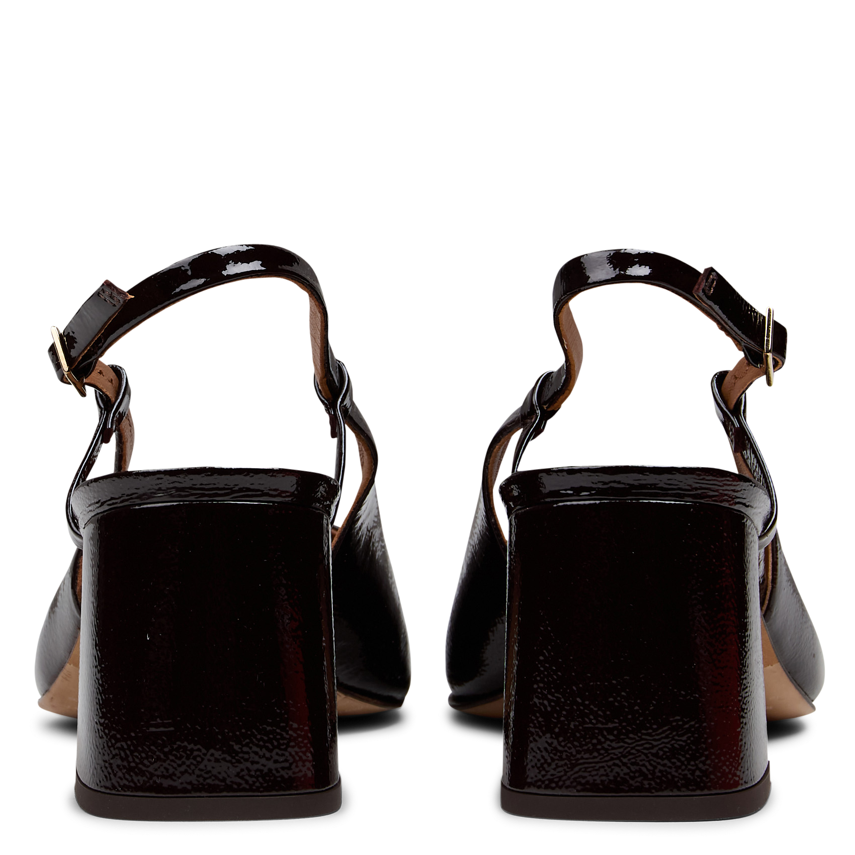 Maddie slingbackpumps van lakleer BOBBIES Bruin