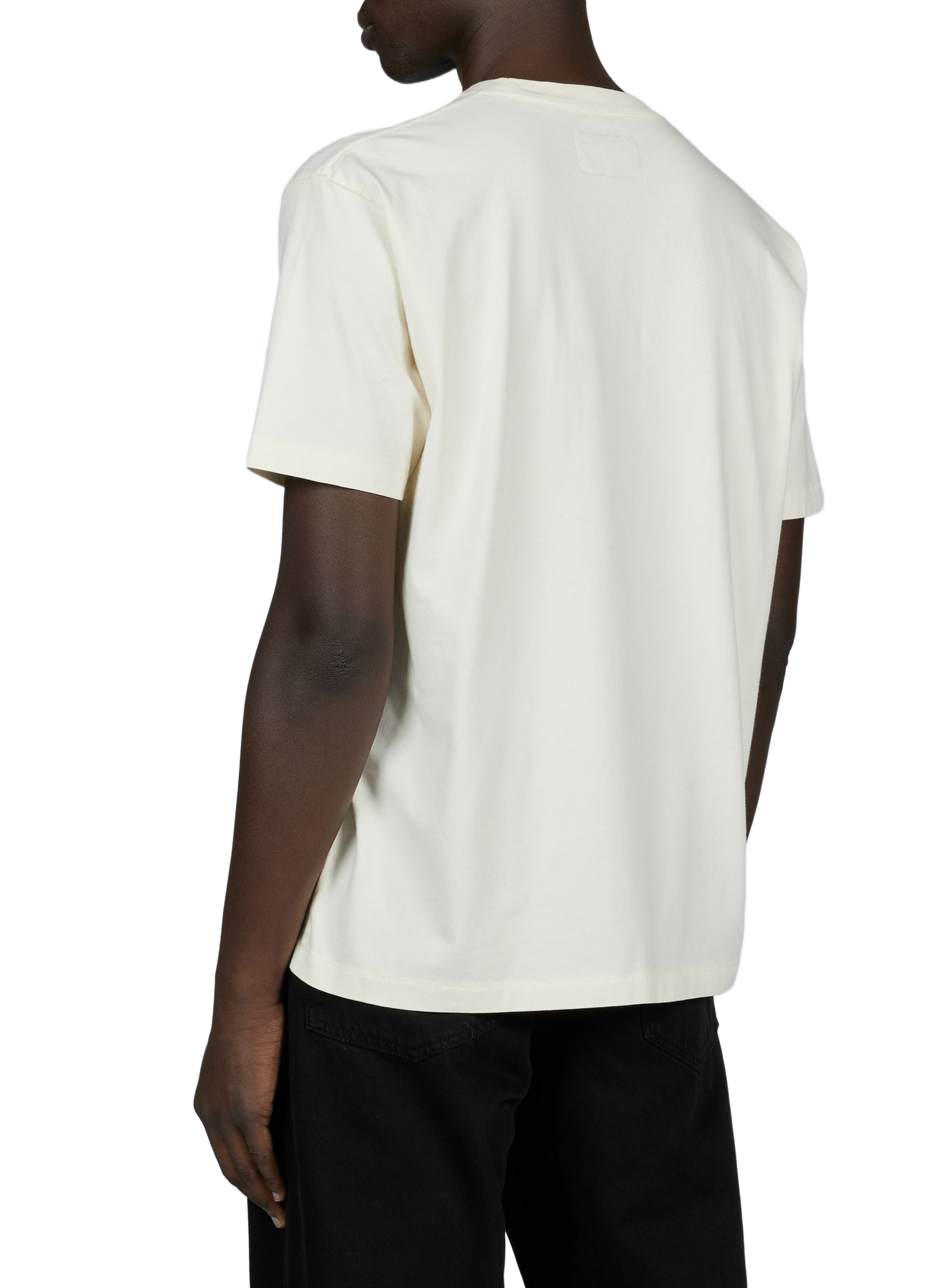 Gerader Rundhalsausschnitt bedrucktes Baumwoll-T-Shirt | Beige KIDSUPER Herren