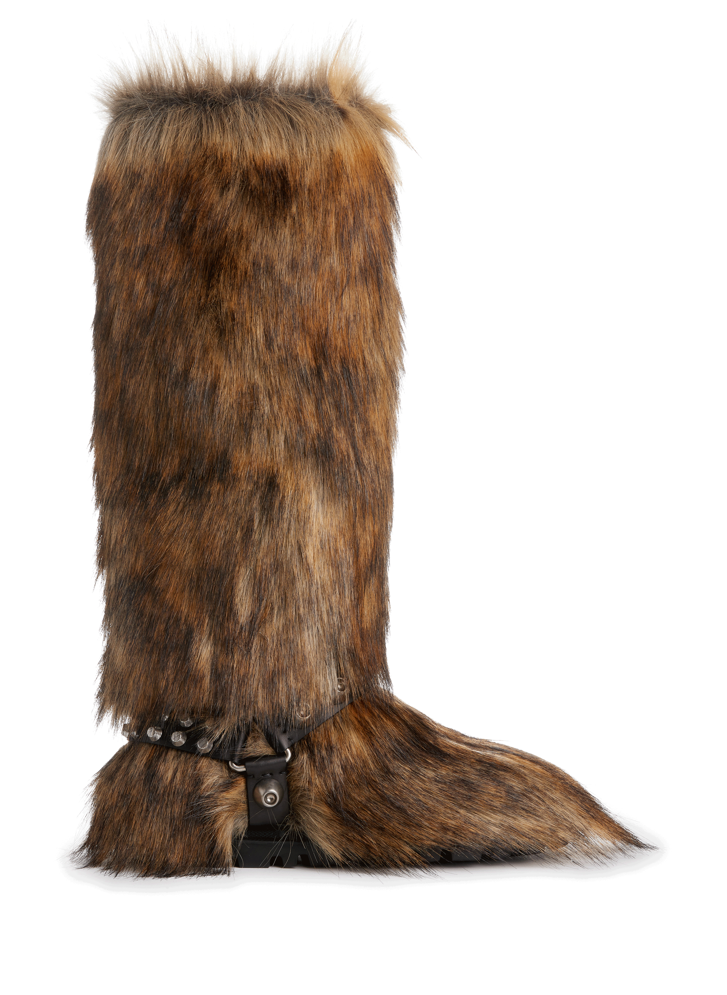 MIU MIU Imitation fur mules Beige