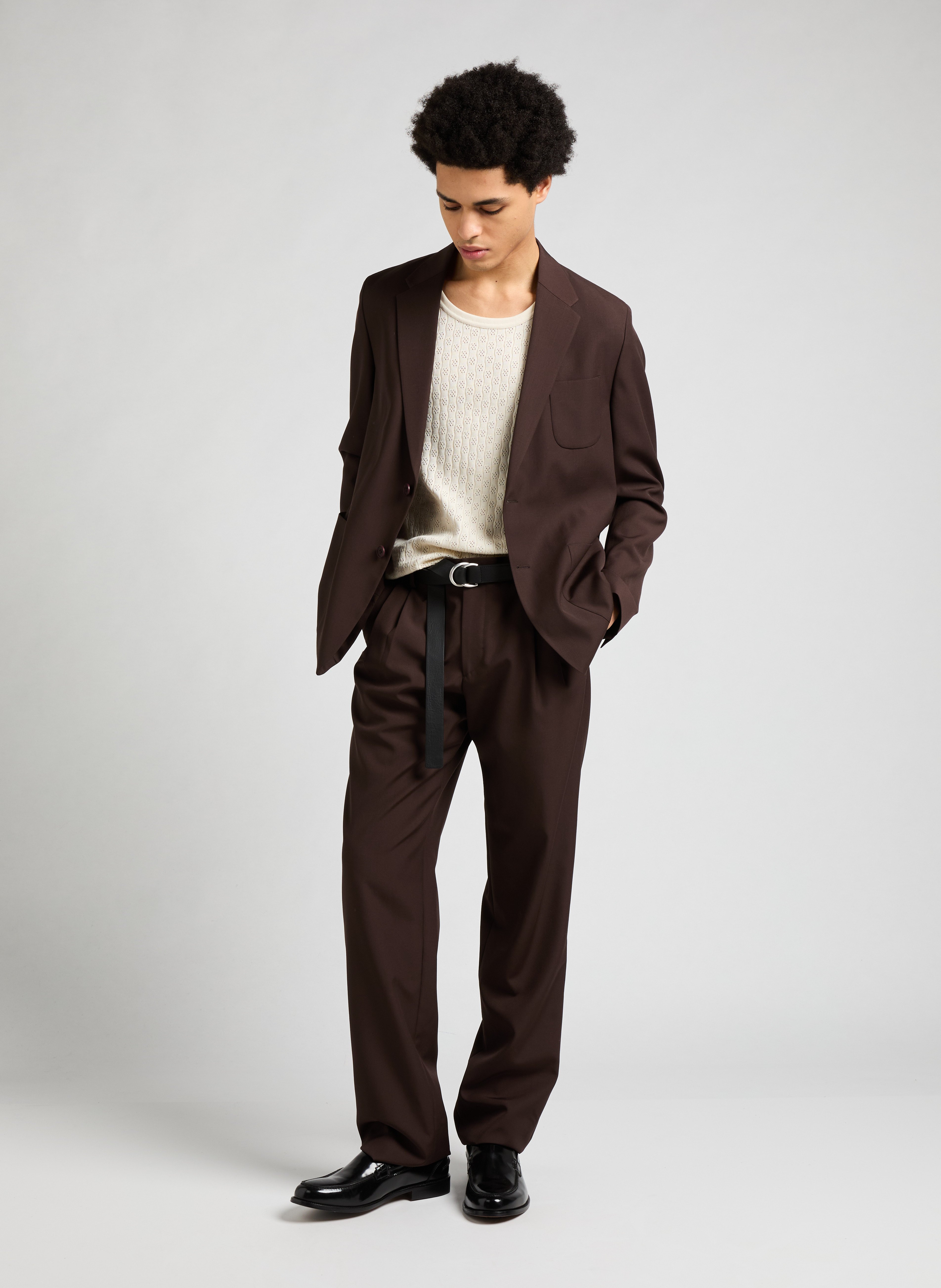 Veste de costume Faro en laine SAISON 1865 Marron