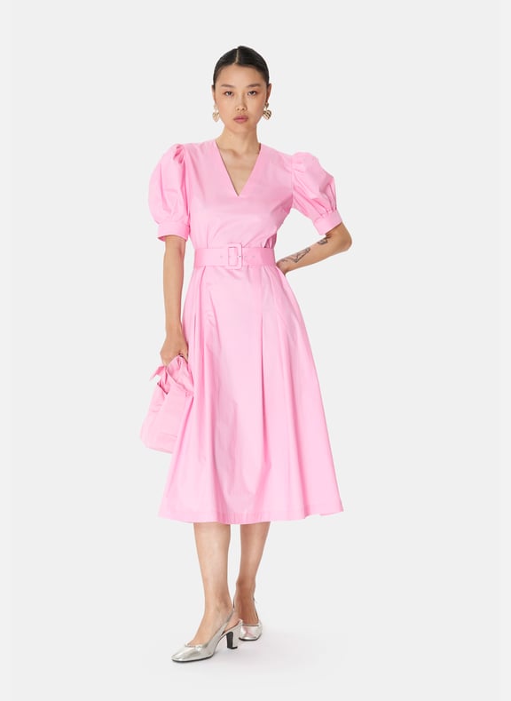 Robe évasée uni - ranya Beige by TARA JARMON TARA JARMON Robe évasée uni - ranya Beige