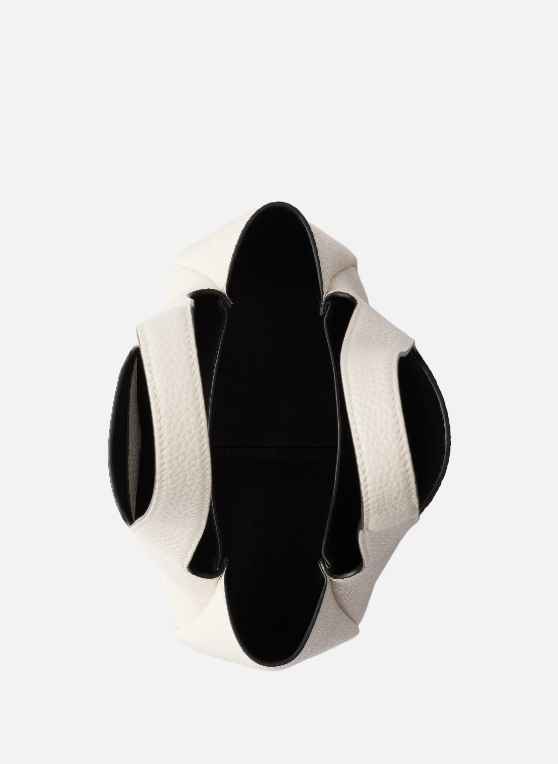 Mini sac à main en cuir PRADA Blanc