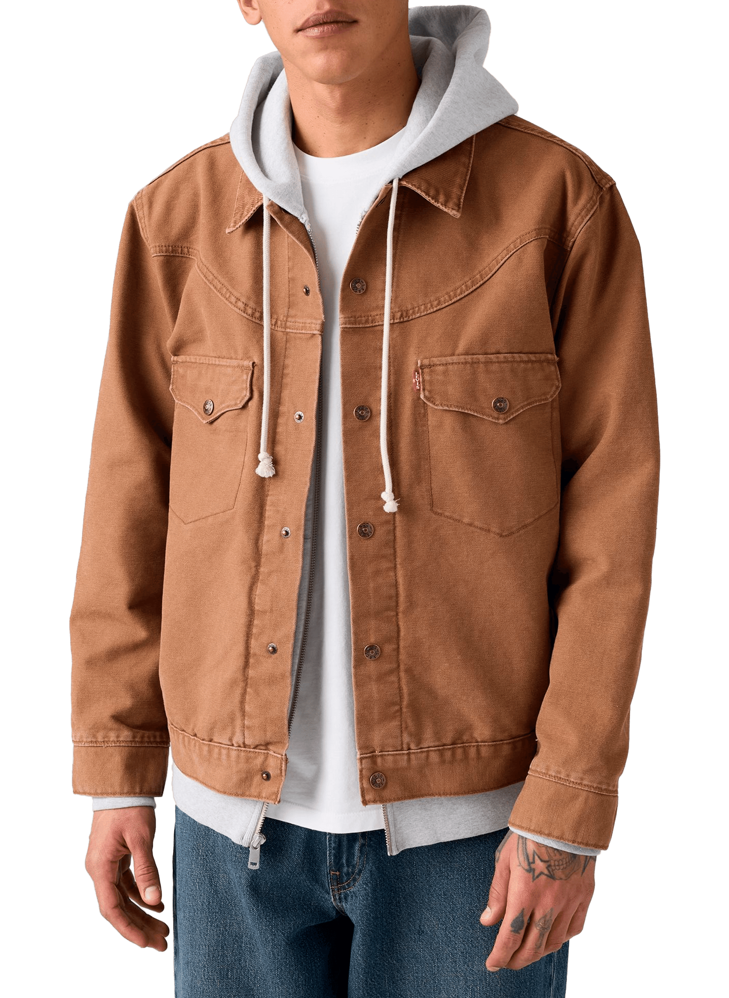 LEVI'S Oversized denim jacket Brown