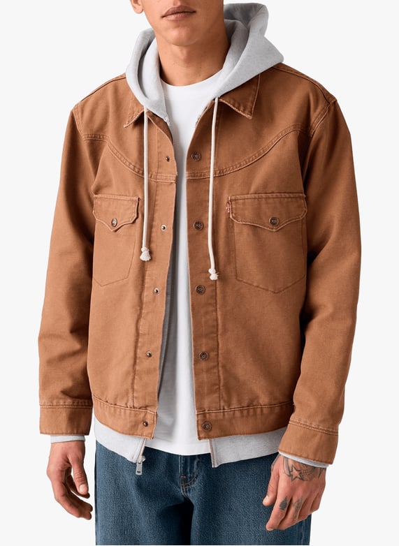 Veste droite col classique en coton | Marron by LEVI'S Veste droite col classique en coton Marron