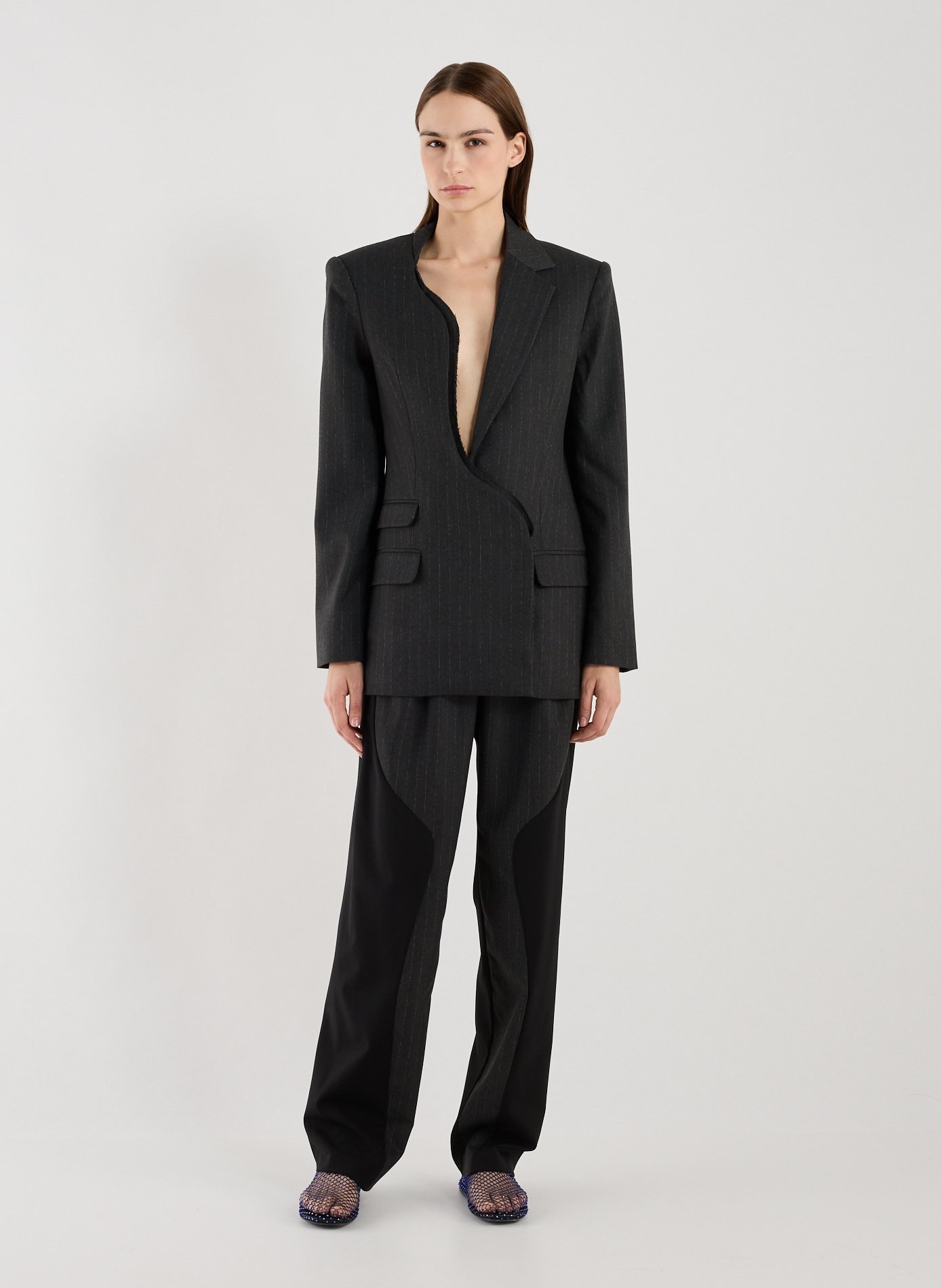 Pantalon taille basse fluide CHRISTOPHER ESBER Gris