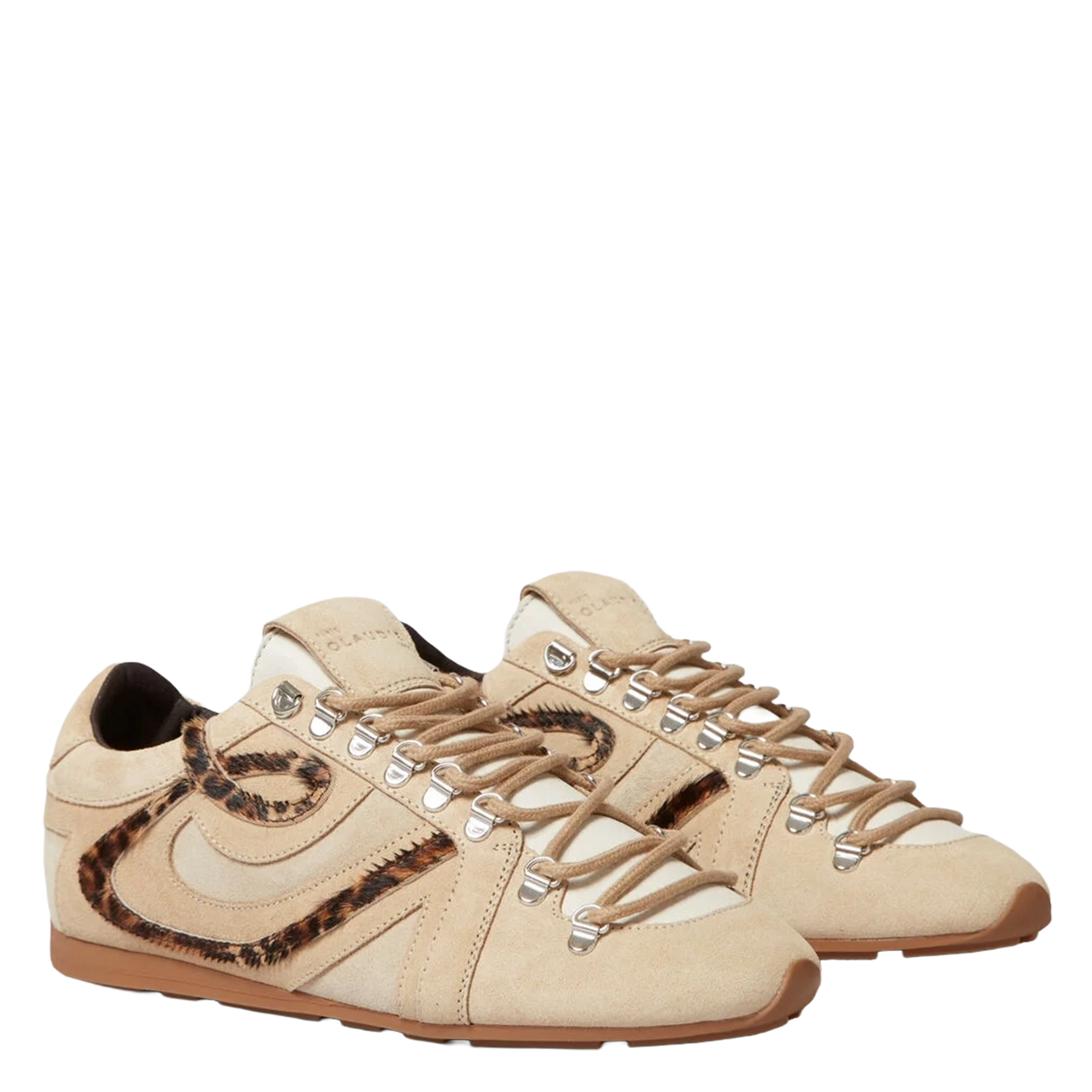 Baskets basses en cuir adriano CLAUDIE PIERLOT Beige