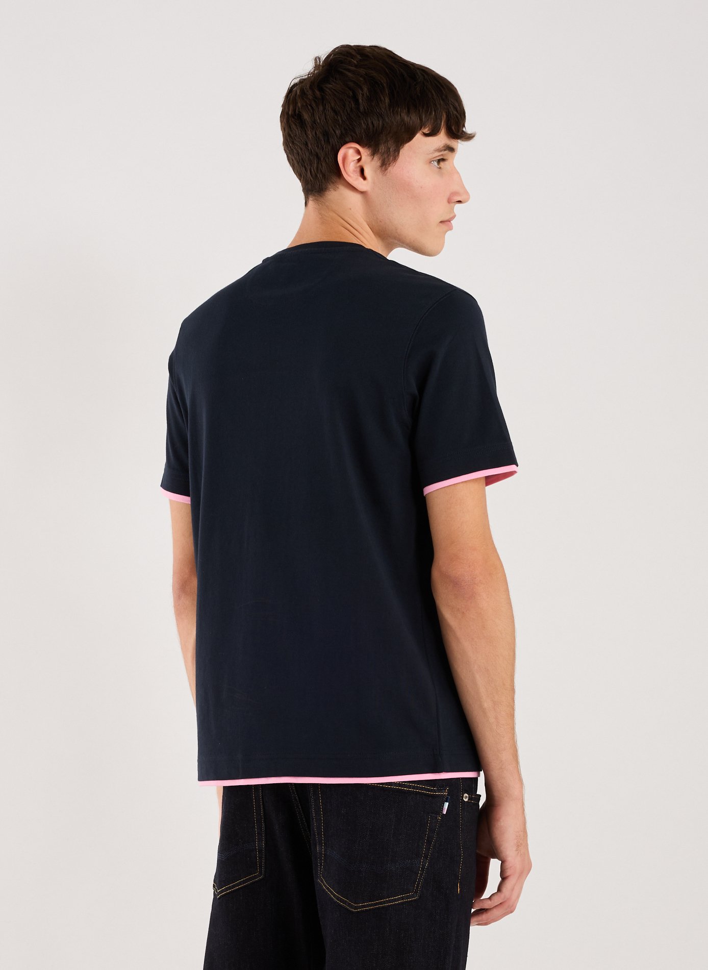 T-shirt brodé en coton EDEN PARK Bleu