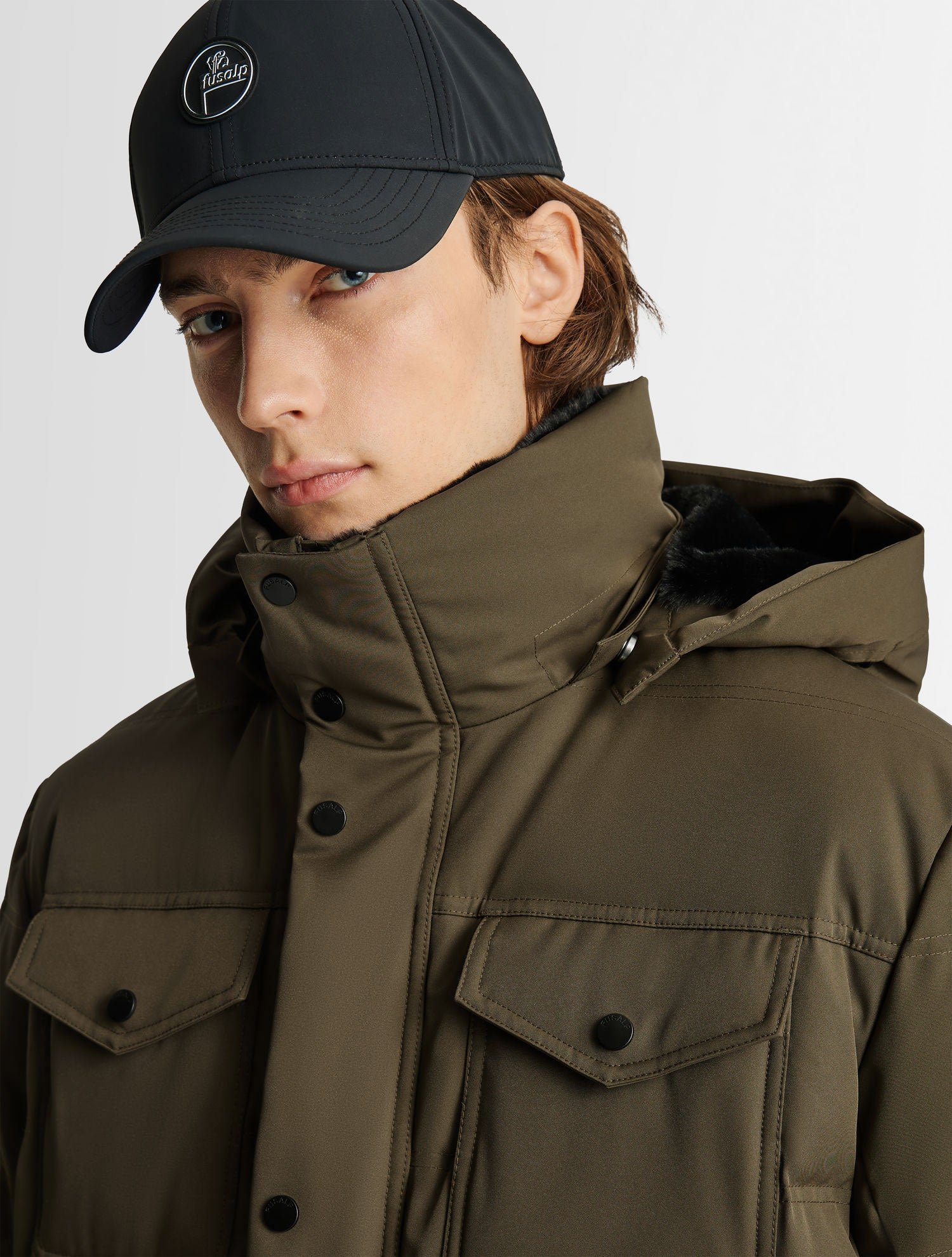 Parka delano col montant coupe regular FUSALP Marron