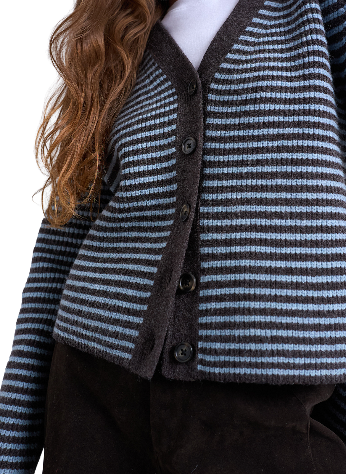 Cardigan rayé TOPSHOP Bleu