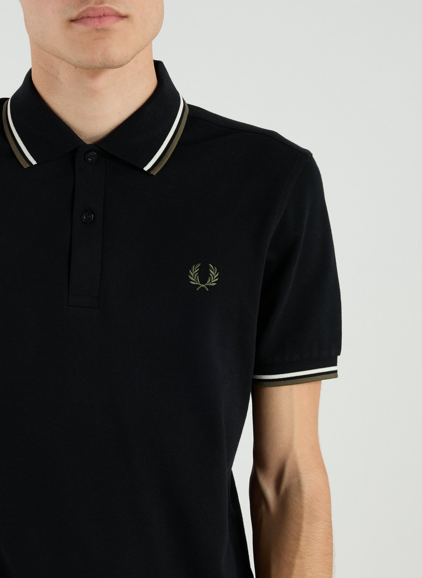 Cotton pique polo shirt FRED PERRY Black