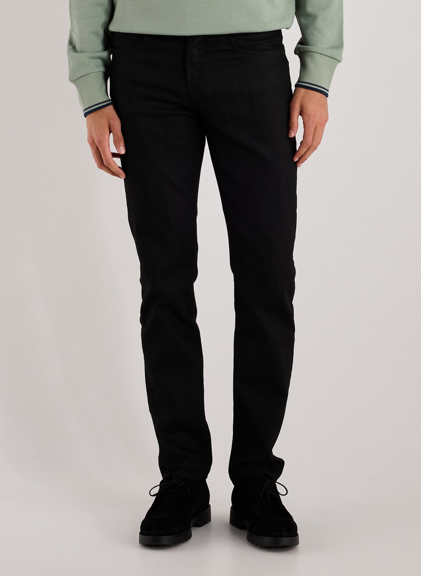 7 FOR ALL MANKIND Jean cinq poches en coton mélangé Noir