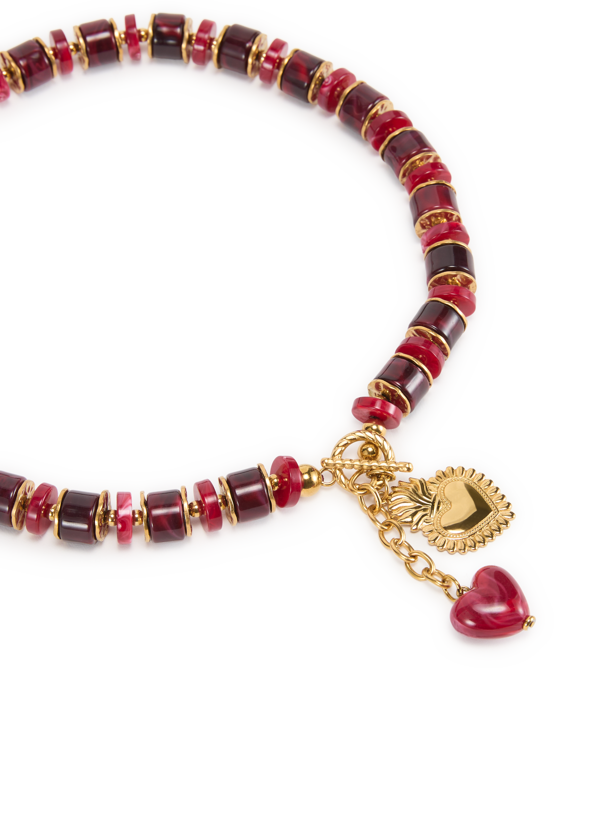 Collier à perles résine AU PRINTEMPS PARIS Rouge