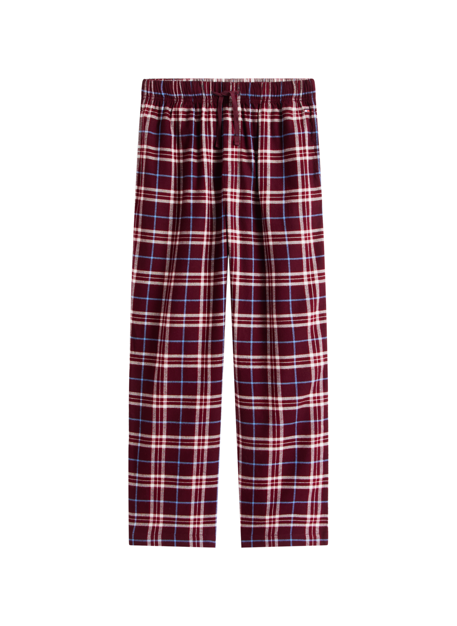 Checked cotton blend pyjama set Red