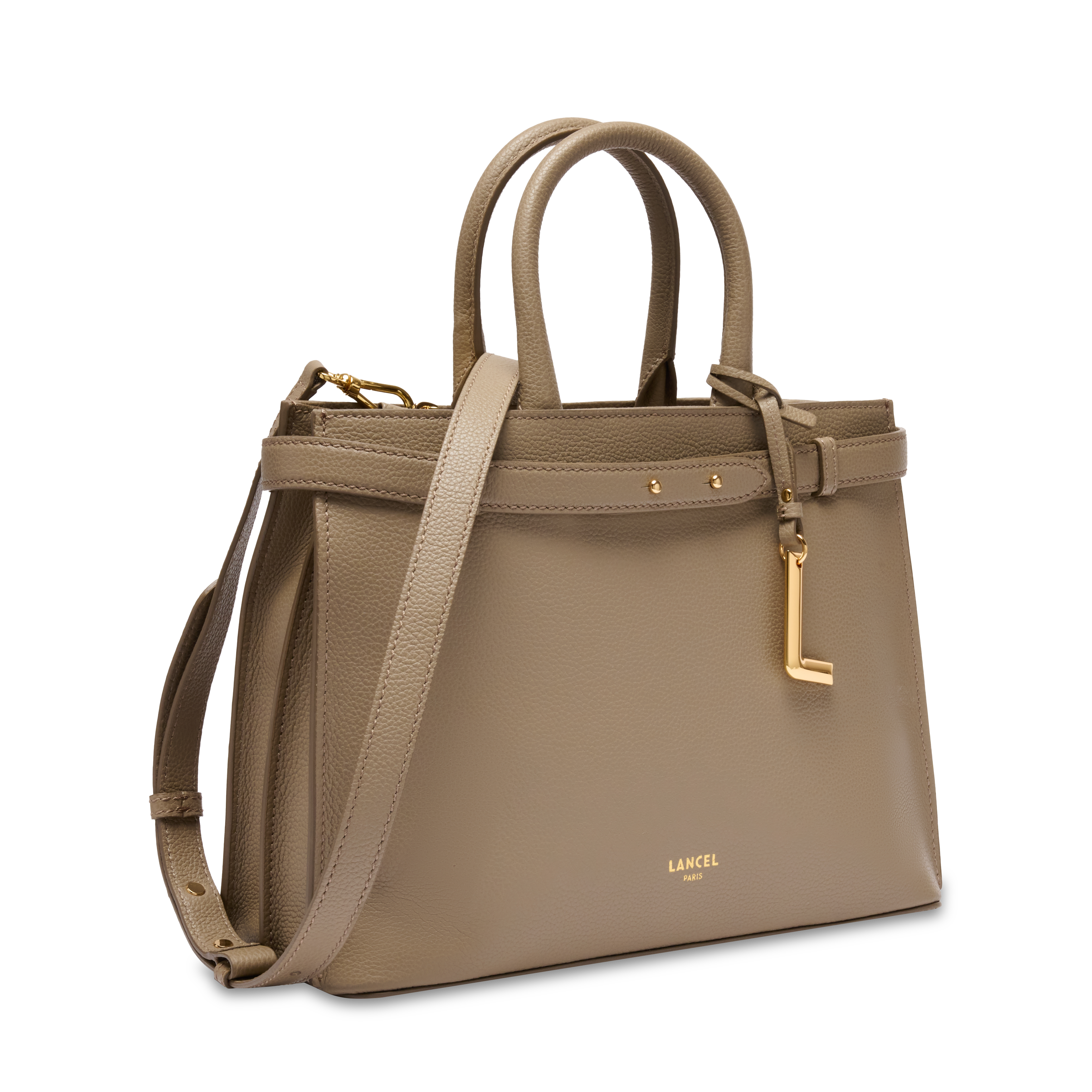 Sac carryall zippé m faubourg de lancel en cuir LANCEL Beige
