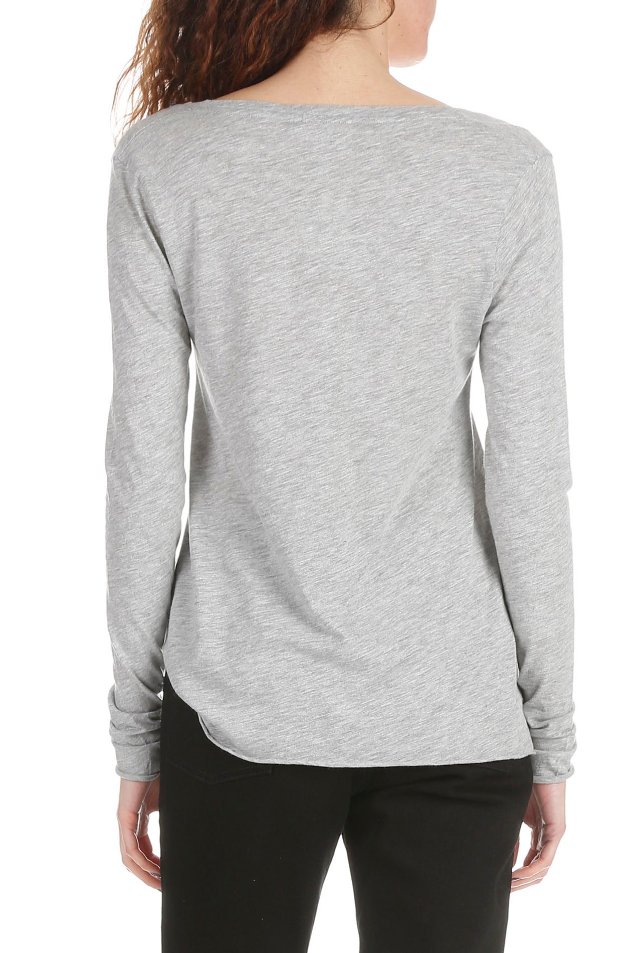 Tee-shirt col v en coton mélangé jacksonville AMERICAN VINTAGE Gris