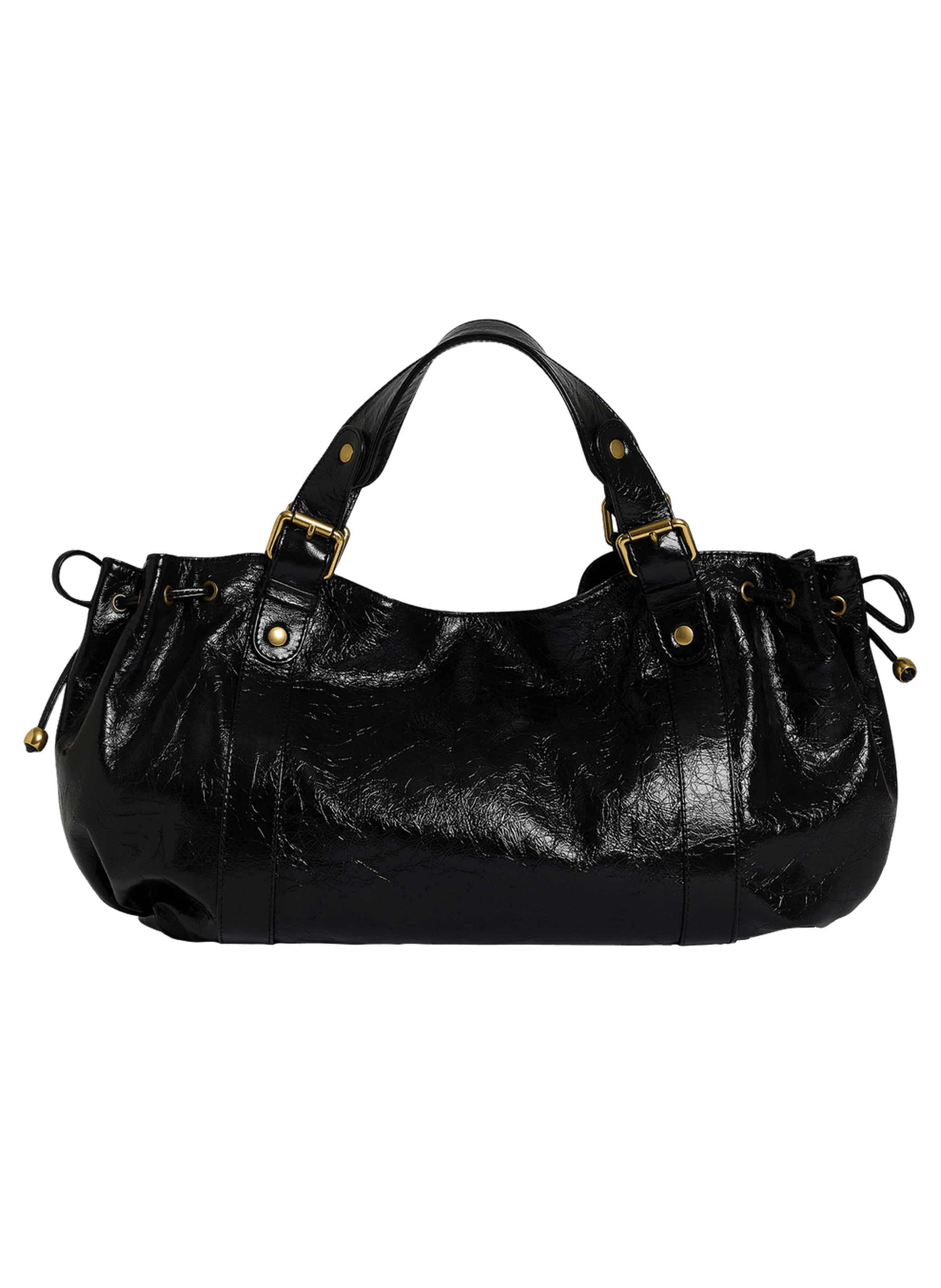 Sac à main en cuir effet froissé - 24h GERARD DAREL Noir