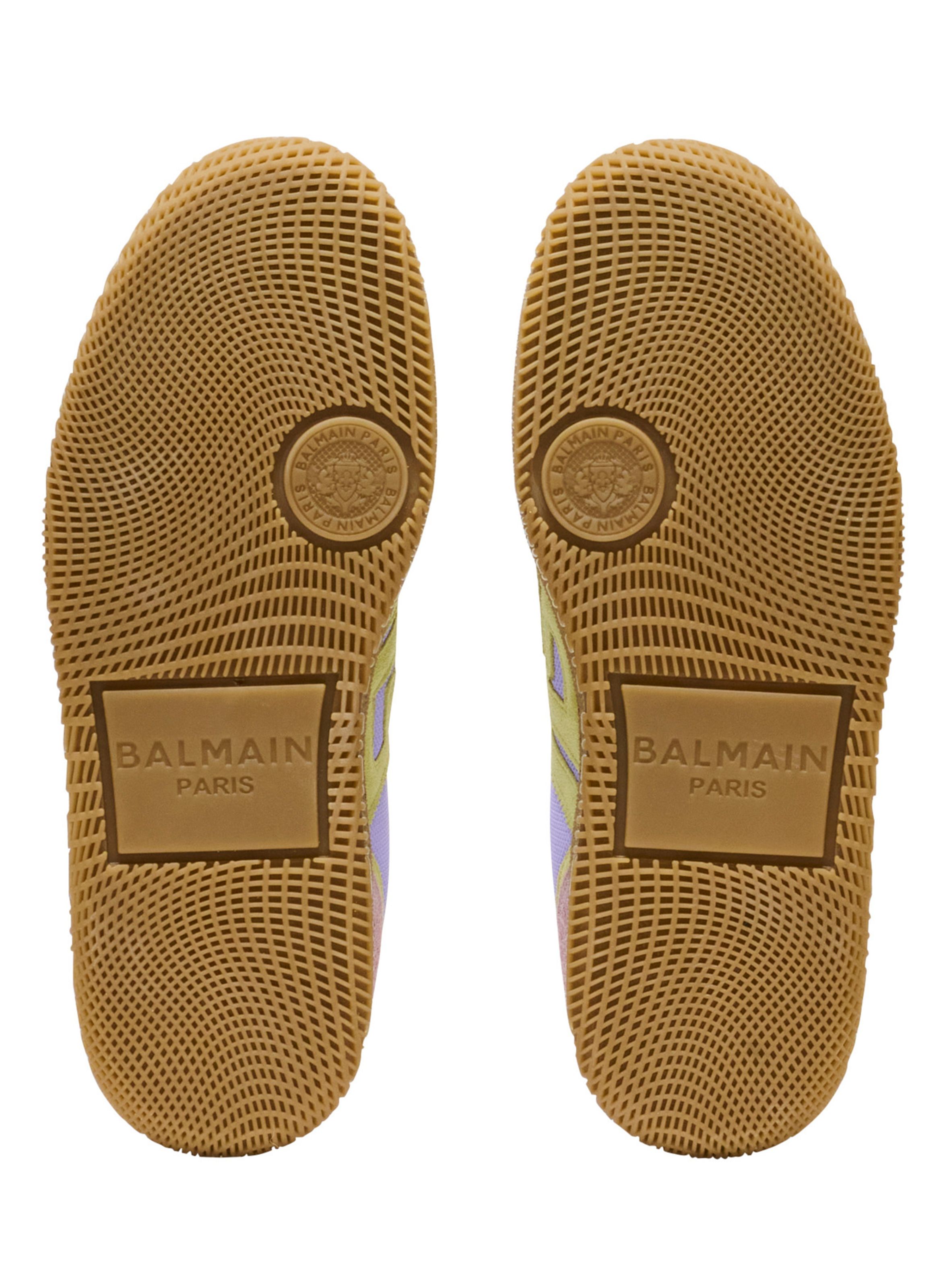 Baskets balmain swan en cuir suédé et mesh BALMAIN Violet