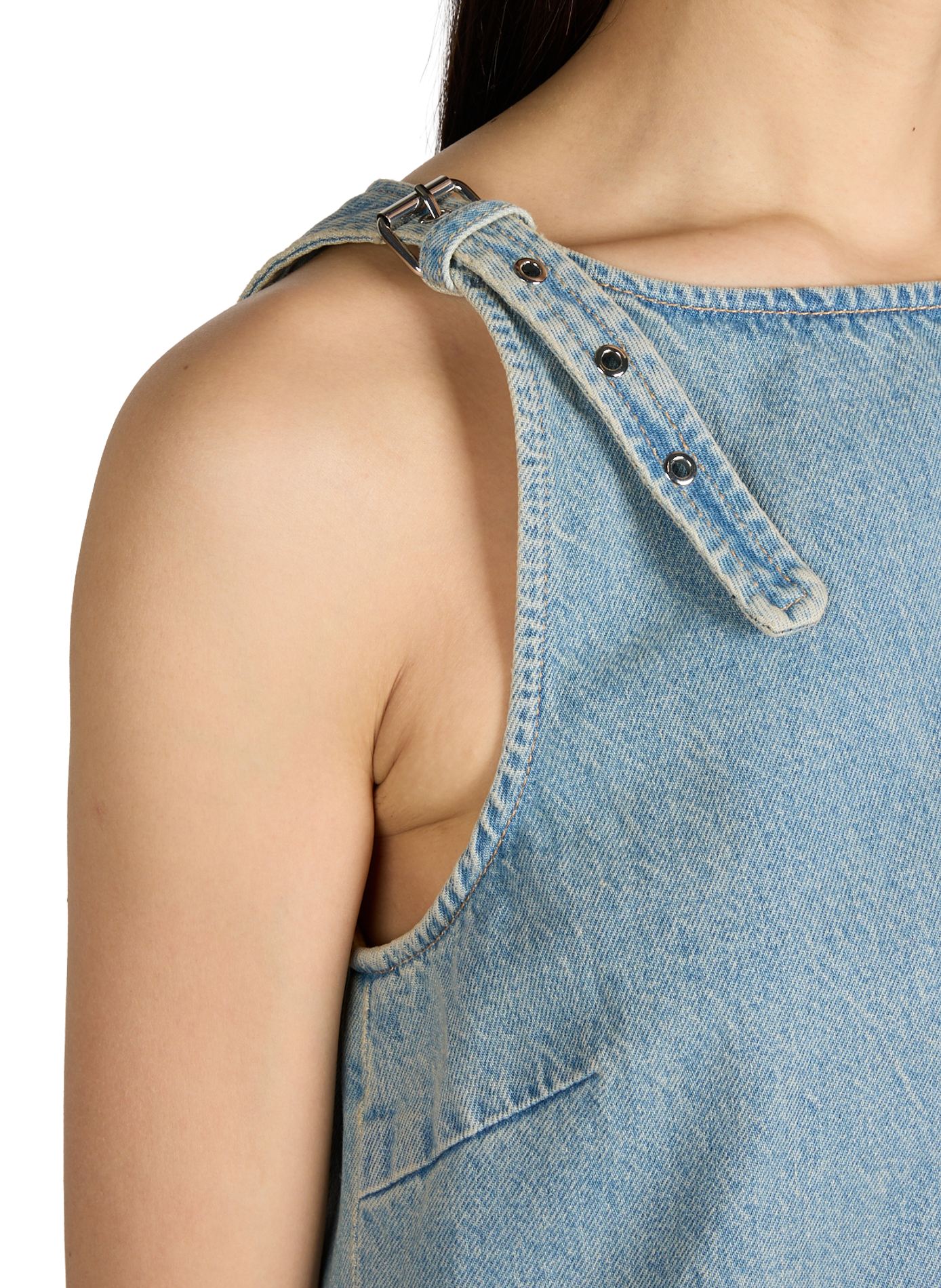 Cotton Samolly tank top SAMSOE SAMSOE Blue