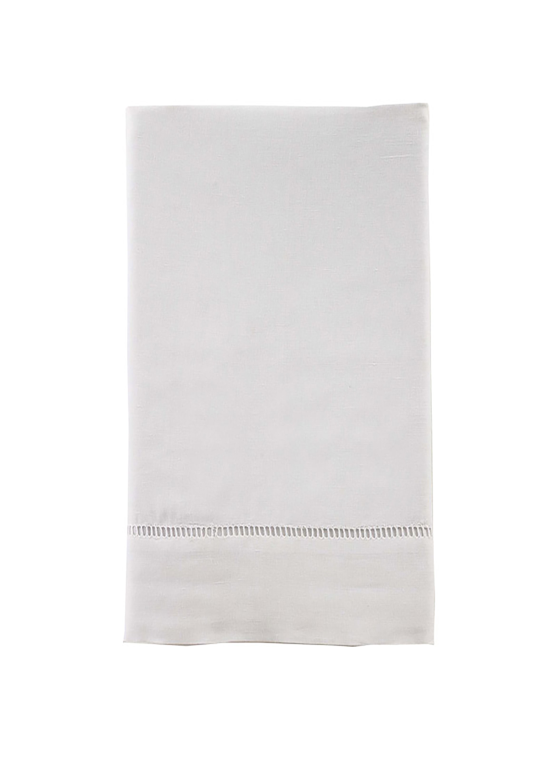 Drap plat uni en lin métis, venise ALEXANDRE TURPAULT Blanc