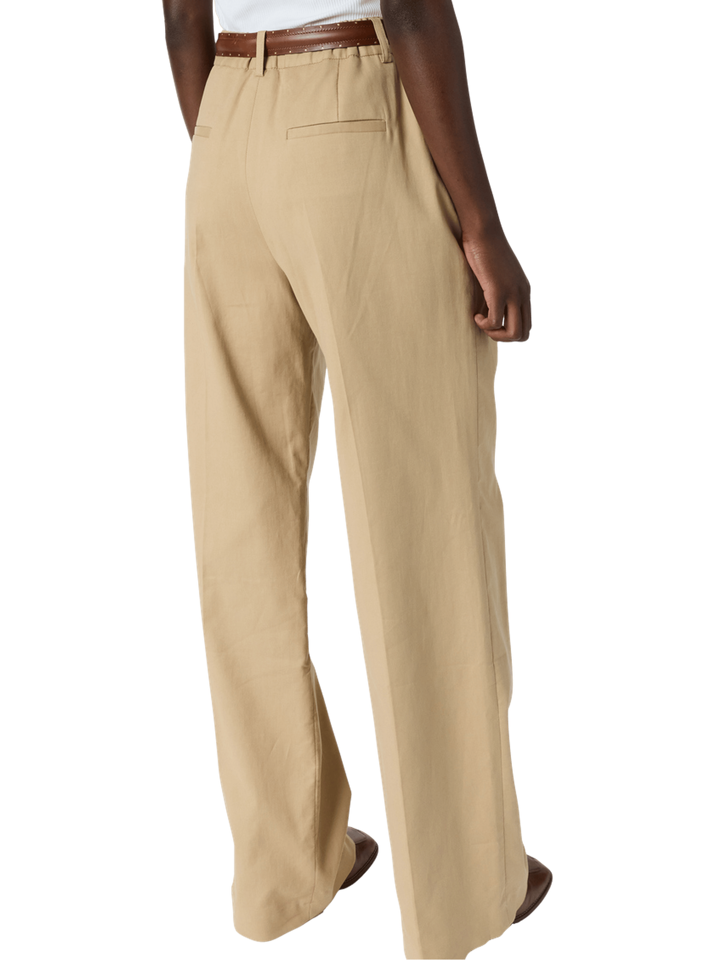 Pantalon en coton à pinces - azra GERARD DAREL Marron