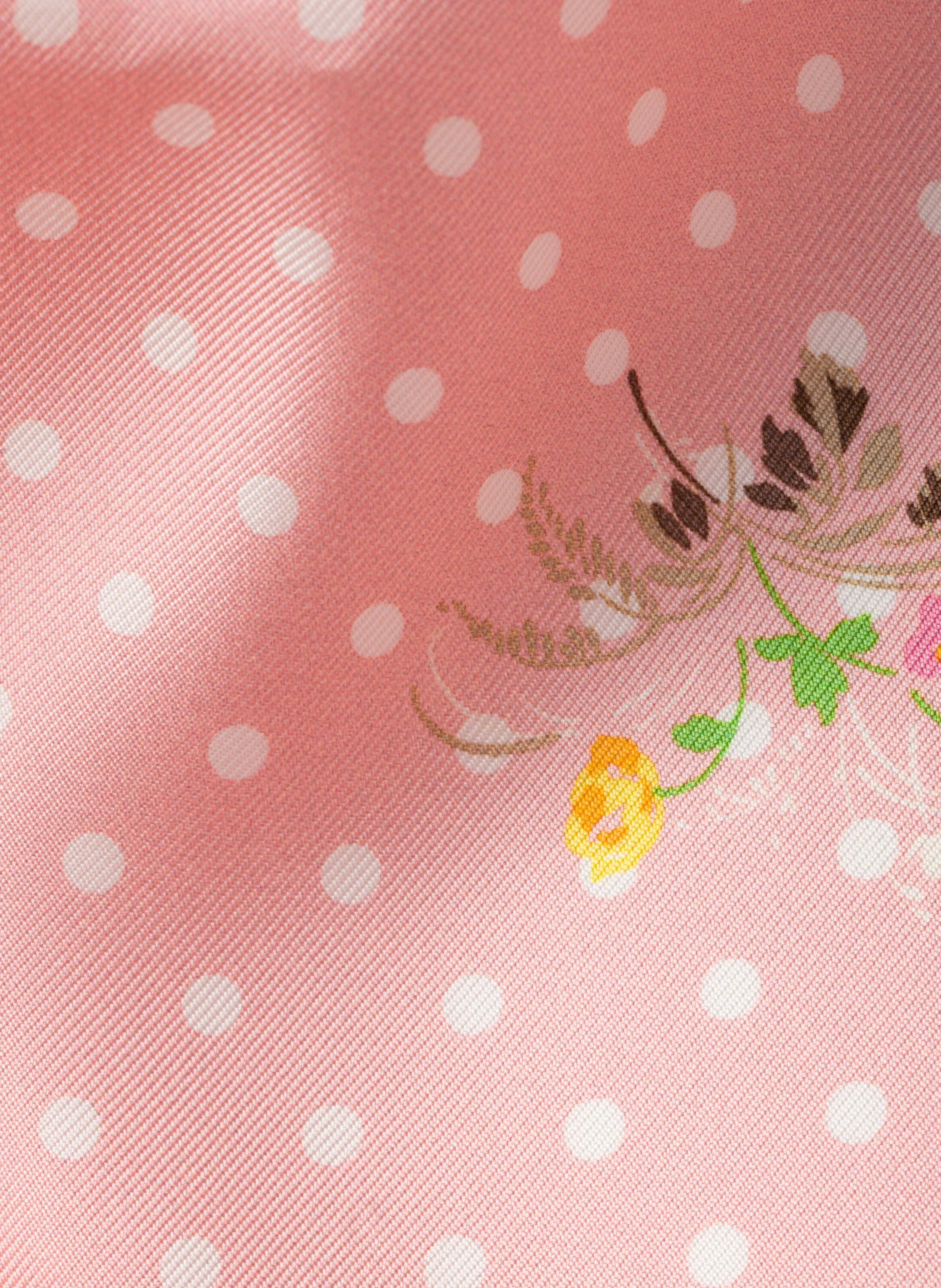 Foulard en sergé de soie imprimé 55  PRADA Rose