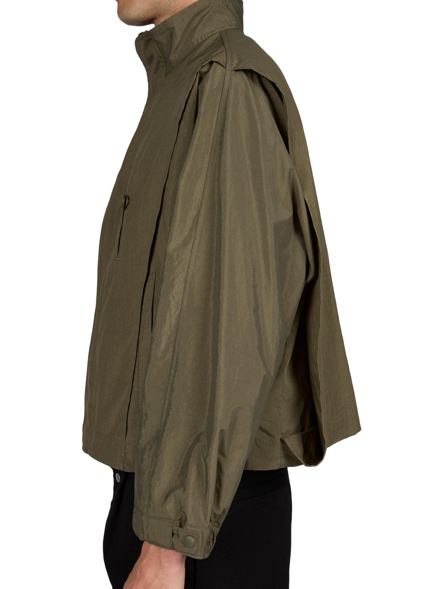 Veste oversize col montant ISSEY MIYAKE Vert