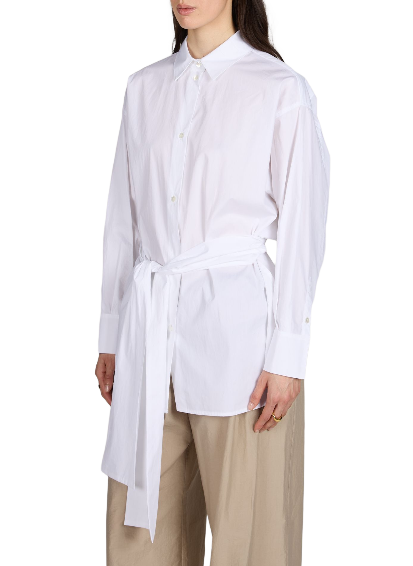 Camicia in cotone tinta unita da annodare TELA Bianco