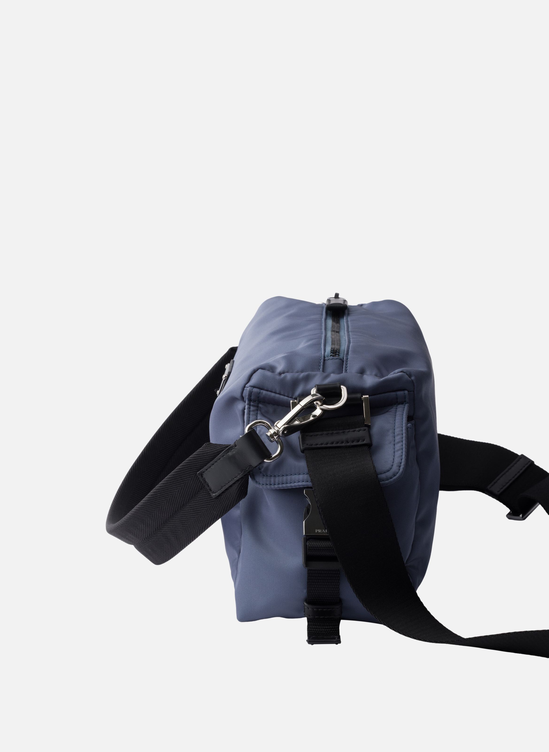 Sac prada explore en re-nylon et cuir PRADA Bleu