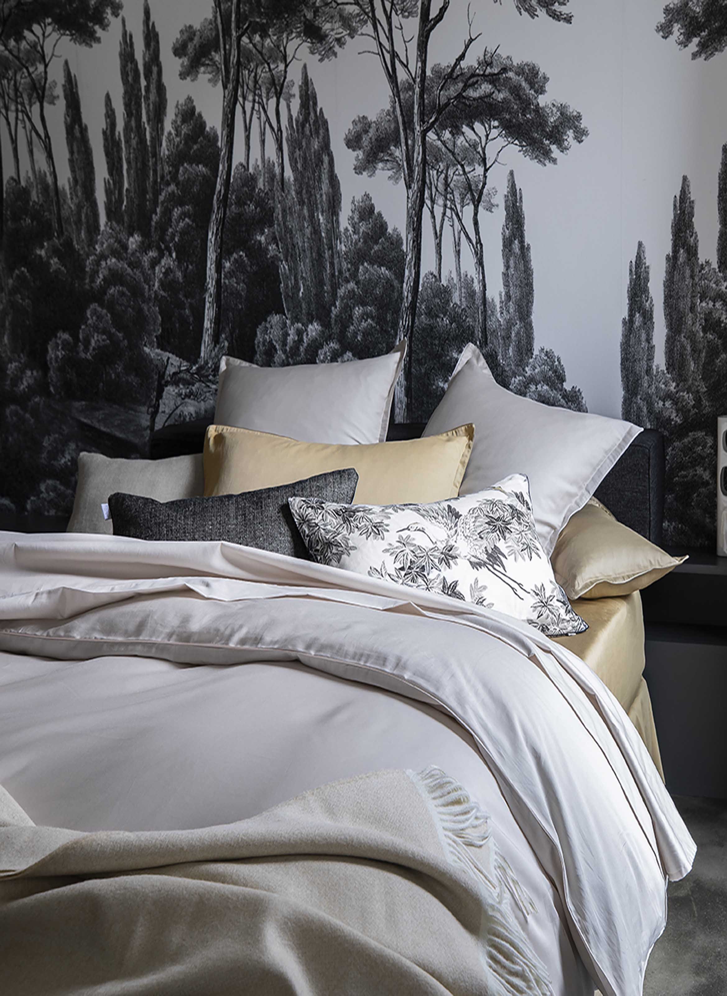 Housse de couette unie en satin de coton bio, teophile ALEXANDRE TURPAULT Beige
