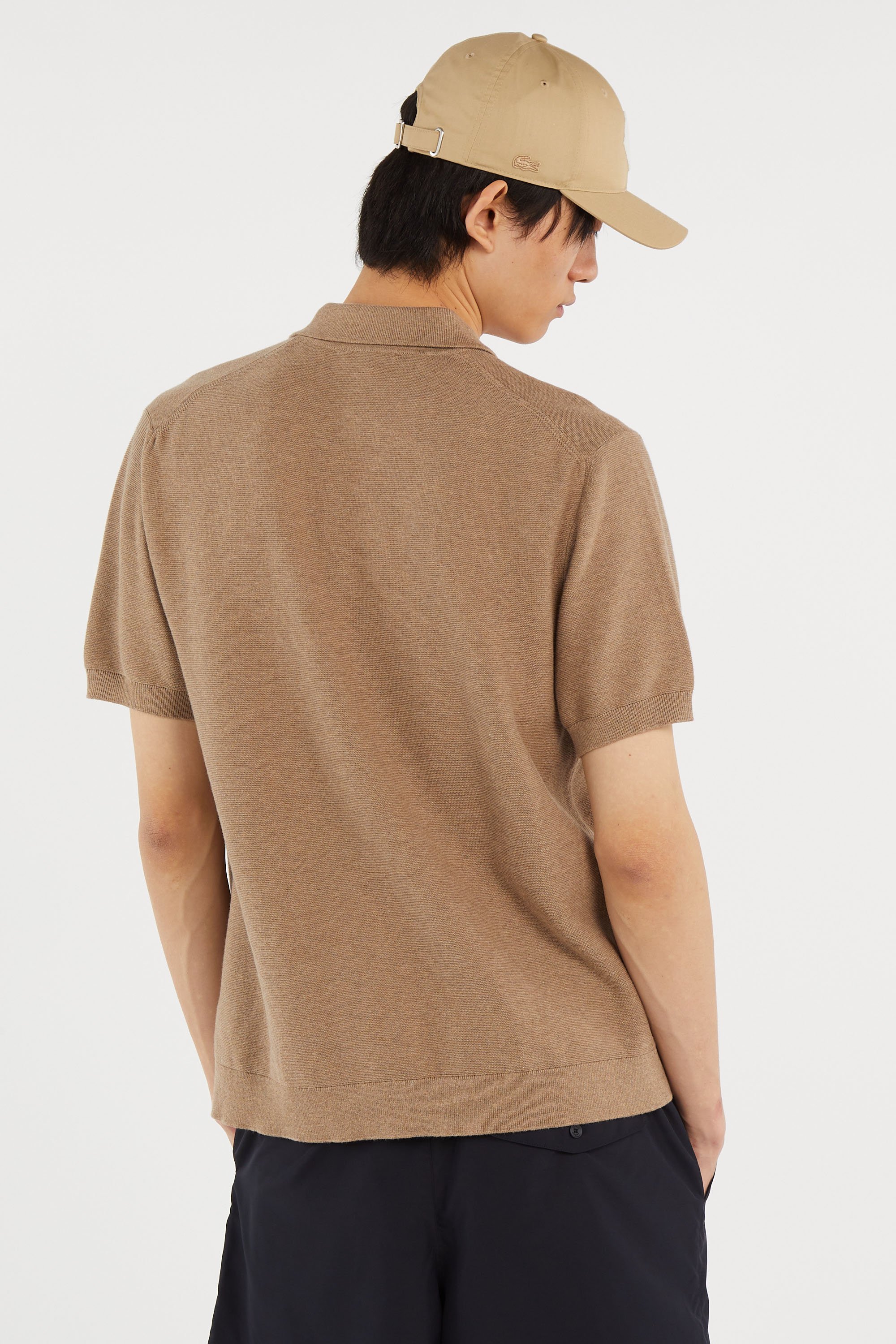 Polo tricot LACOSTE Beige