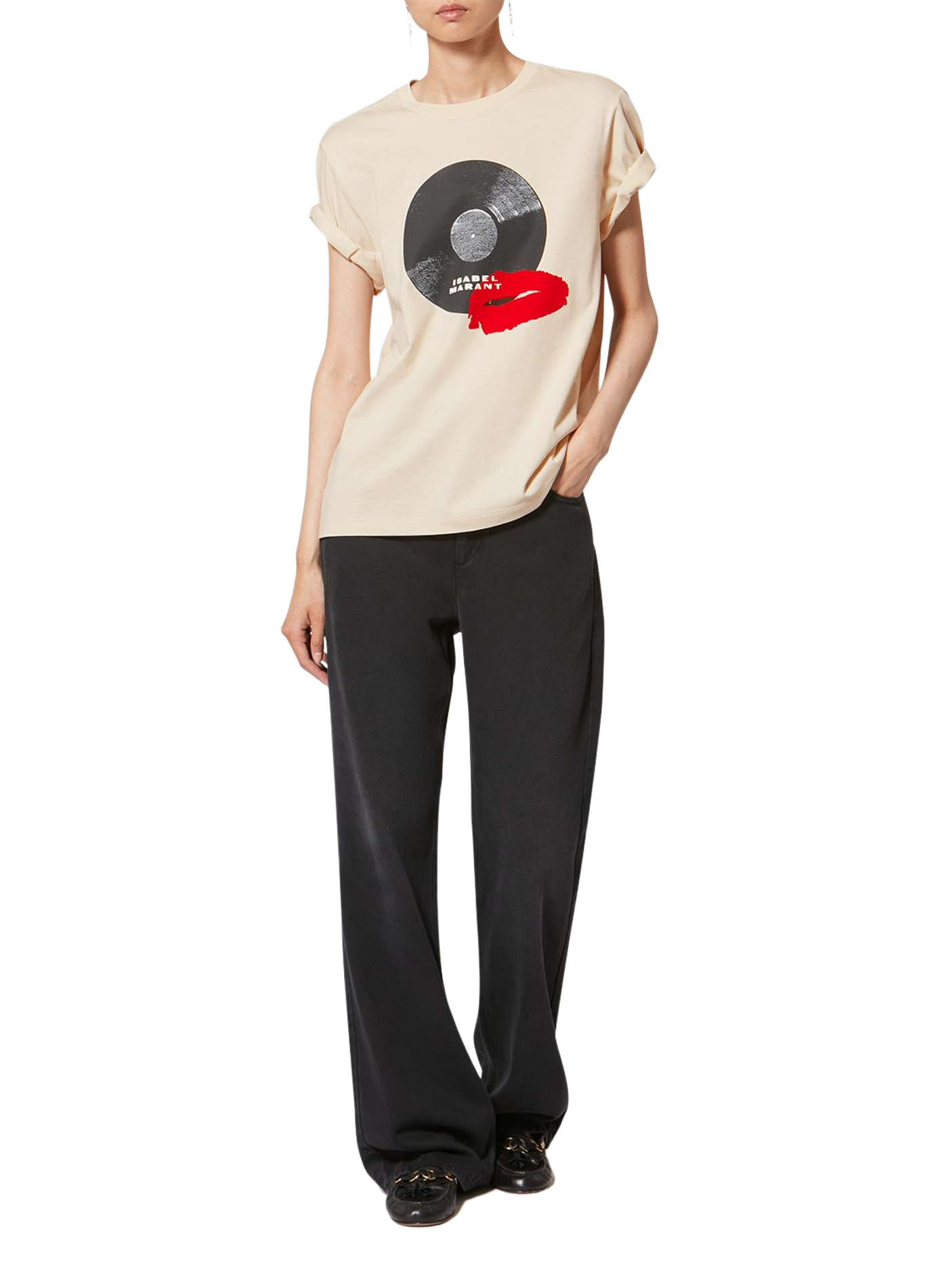 T-shirt à logo Ziane en coton ISABEL MARANT Blanc