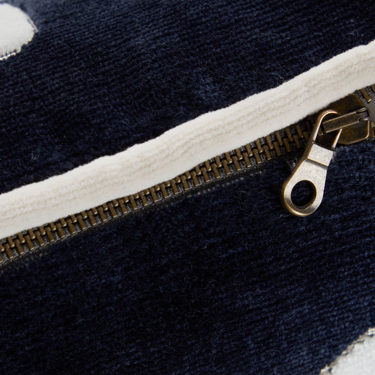 Housse de coussin en velours, entrelac YVES DELORME Bleu